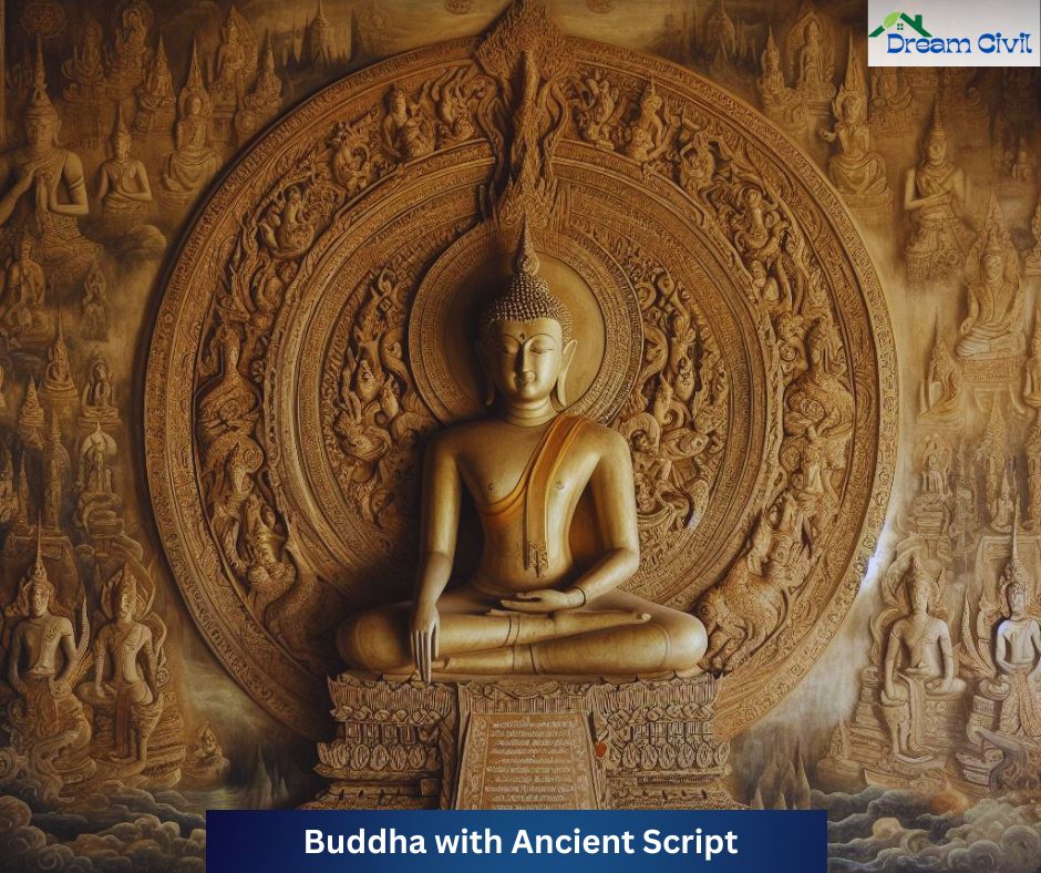 Buddha with Ancient Script