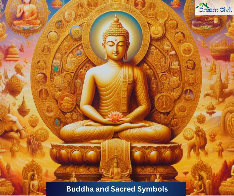 Buddha and Sacred Symbols
