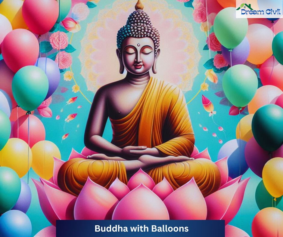 Buddha with Balloons