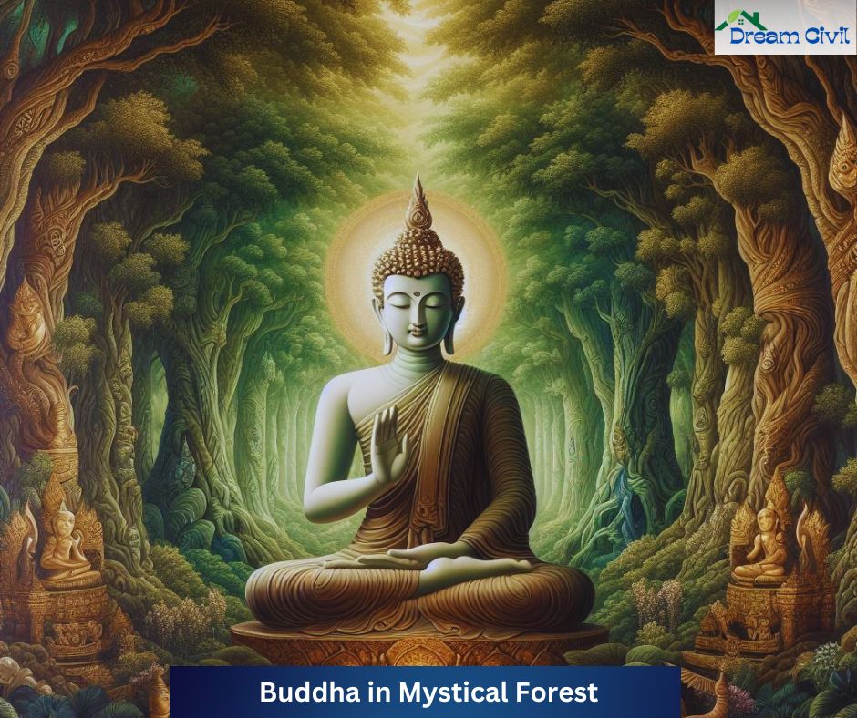 Buddha in Mystical Forest