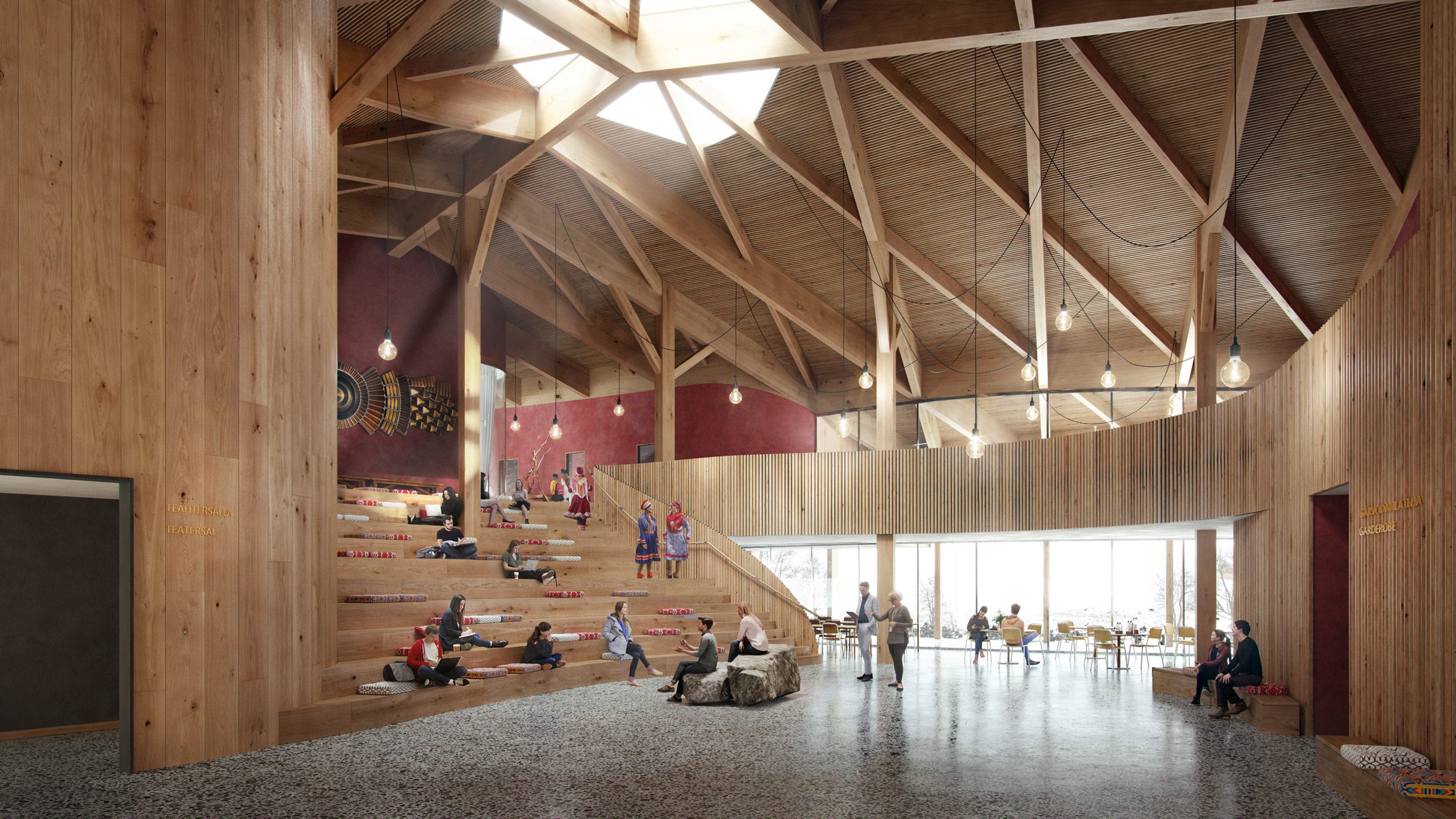 Render of Čoarvemátta interior