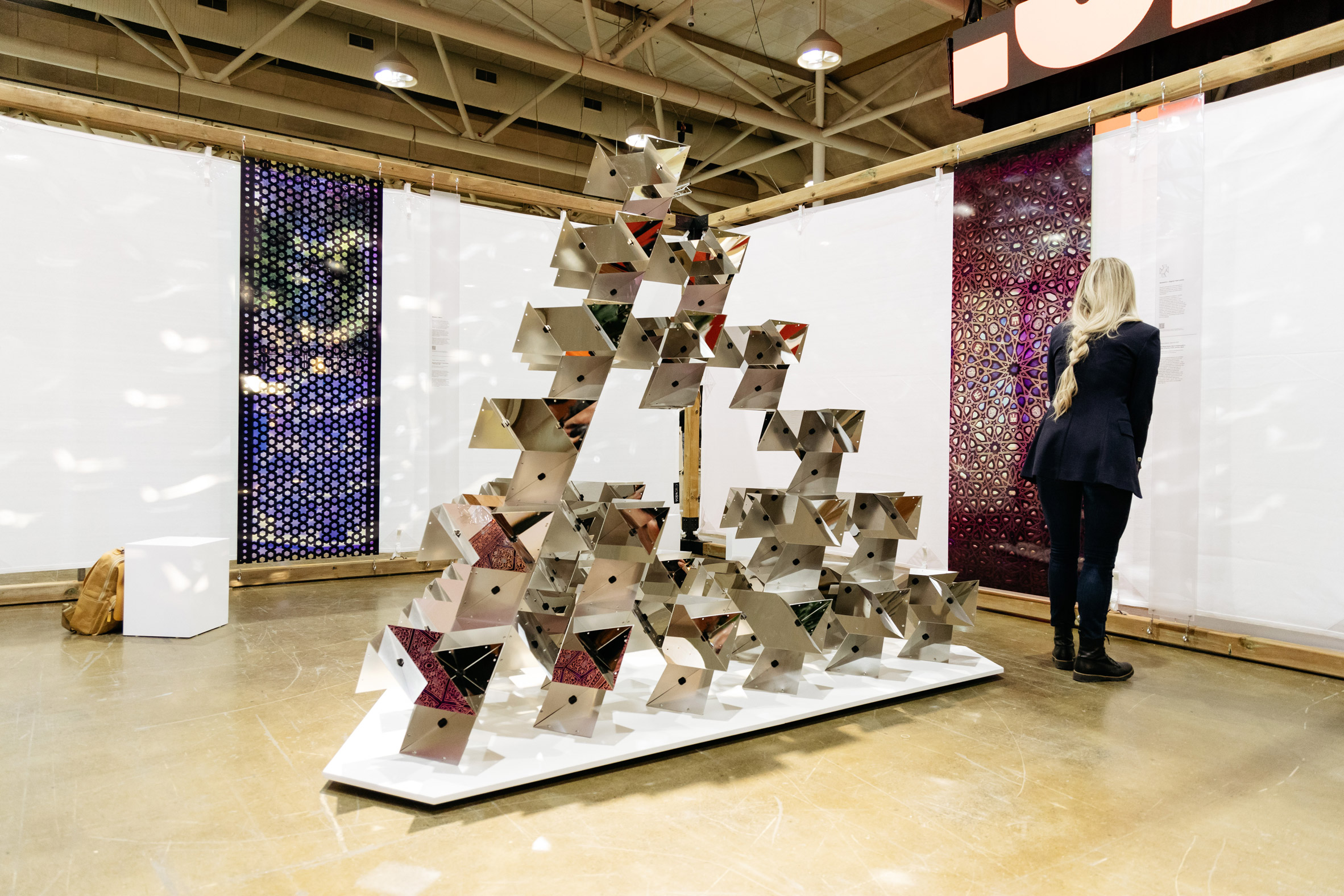 Geometric religious sculpture