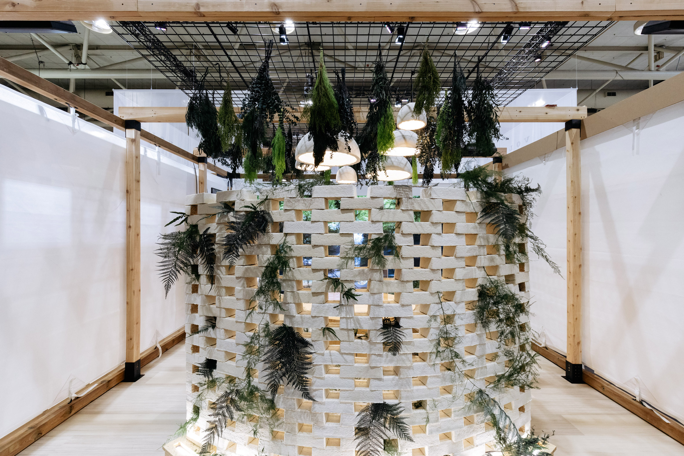 An installation made from breezeblocks