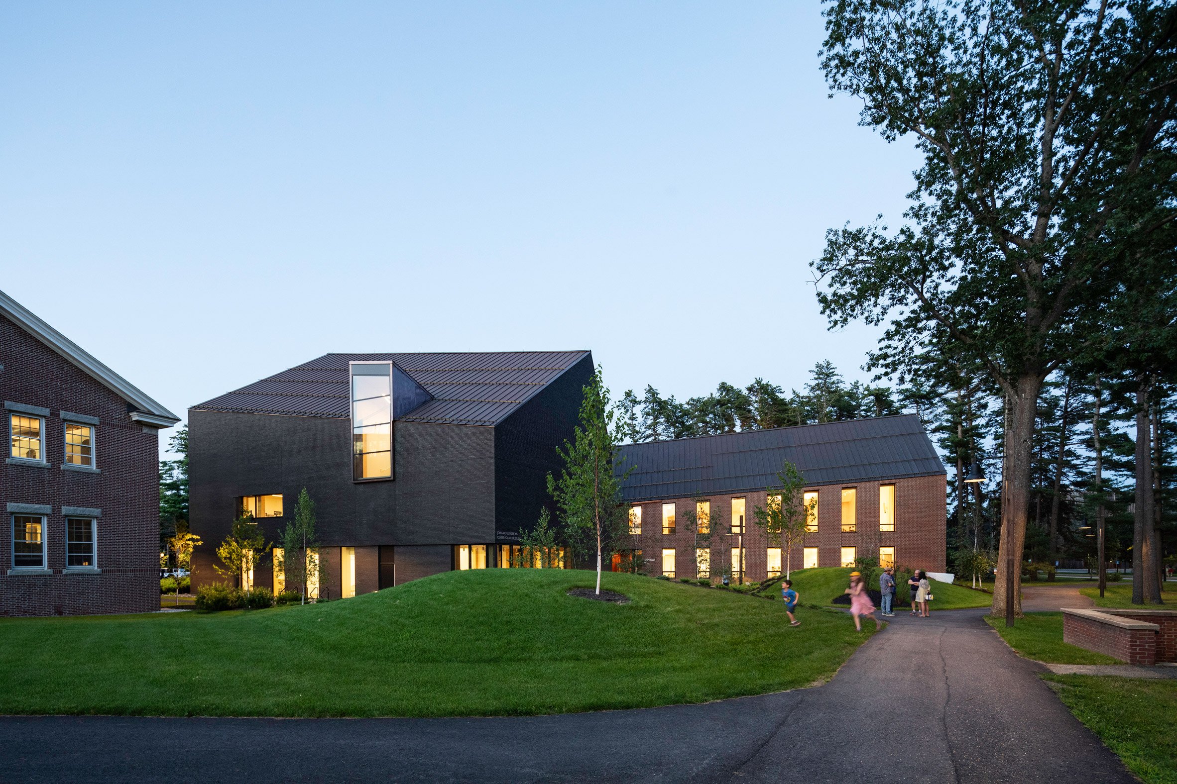 Gibbons and Mills Hall at Night