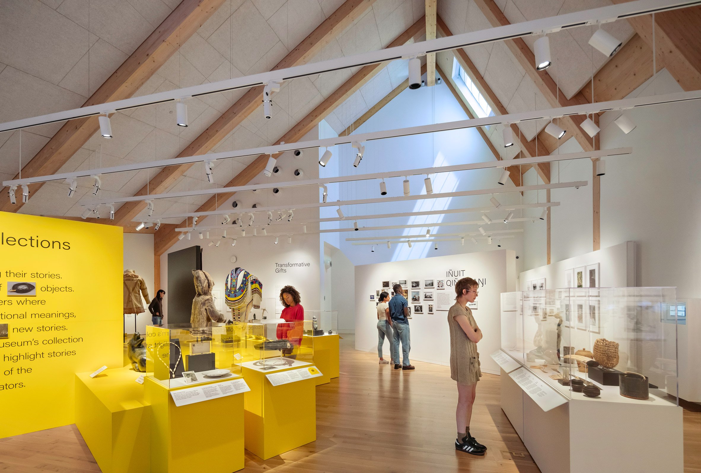Gallery in Bowdoin university building