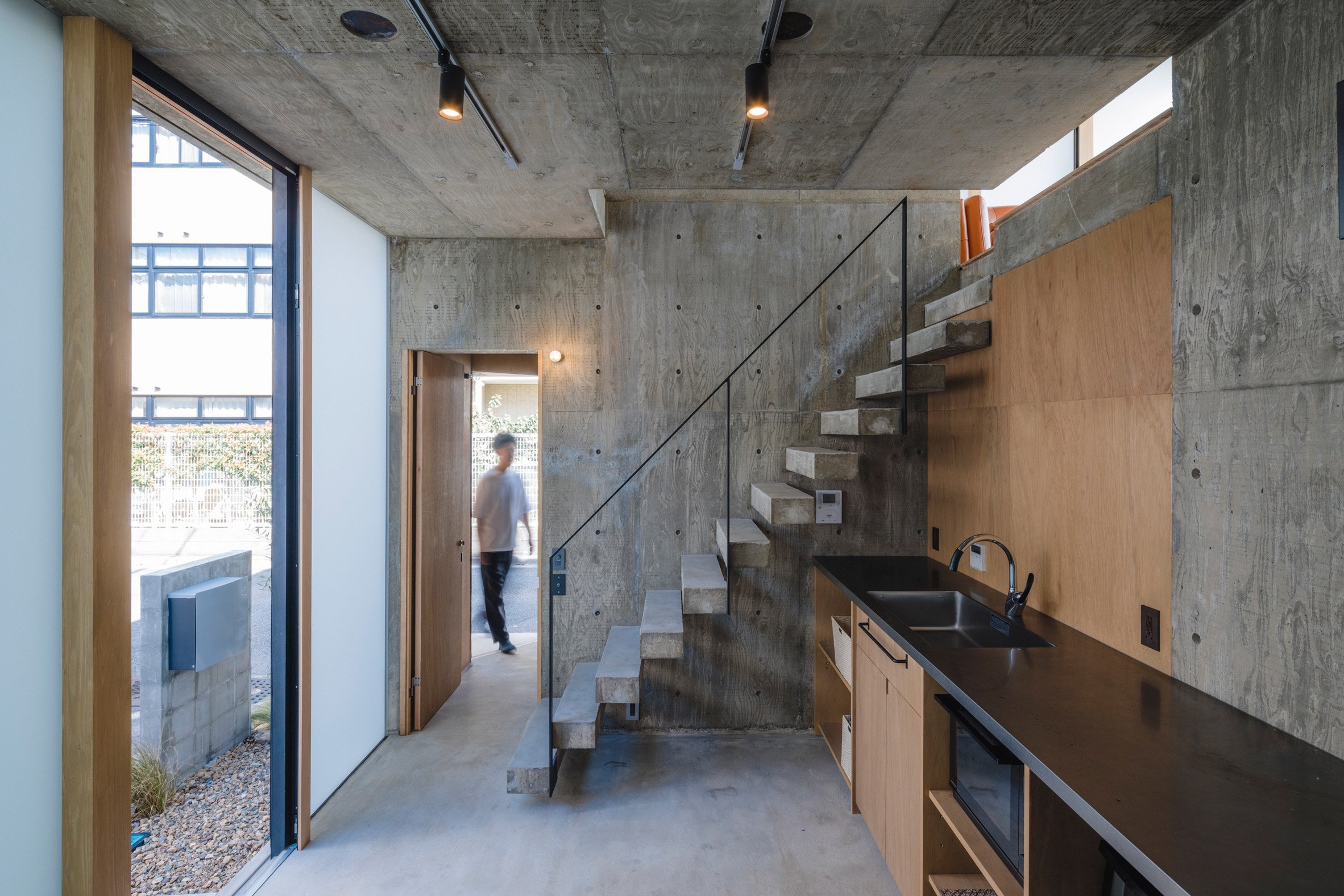 Interior kitchen of Check Patterned House