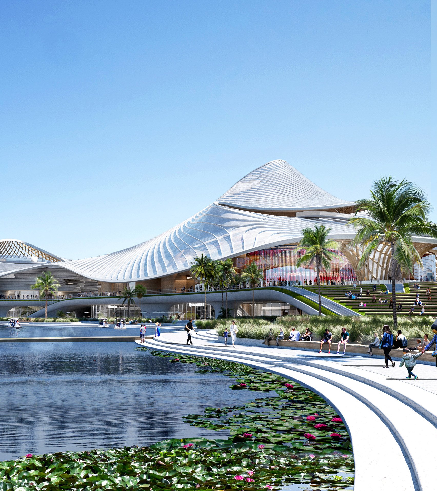 External patios at Nanhai Art Center by MAD