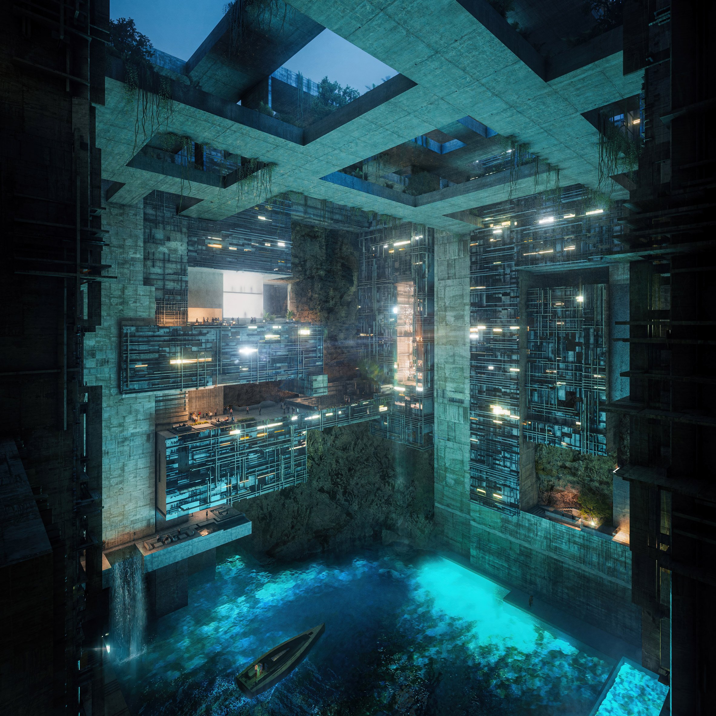 Interior of Aquellum building