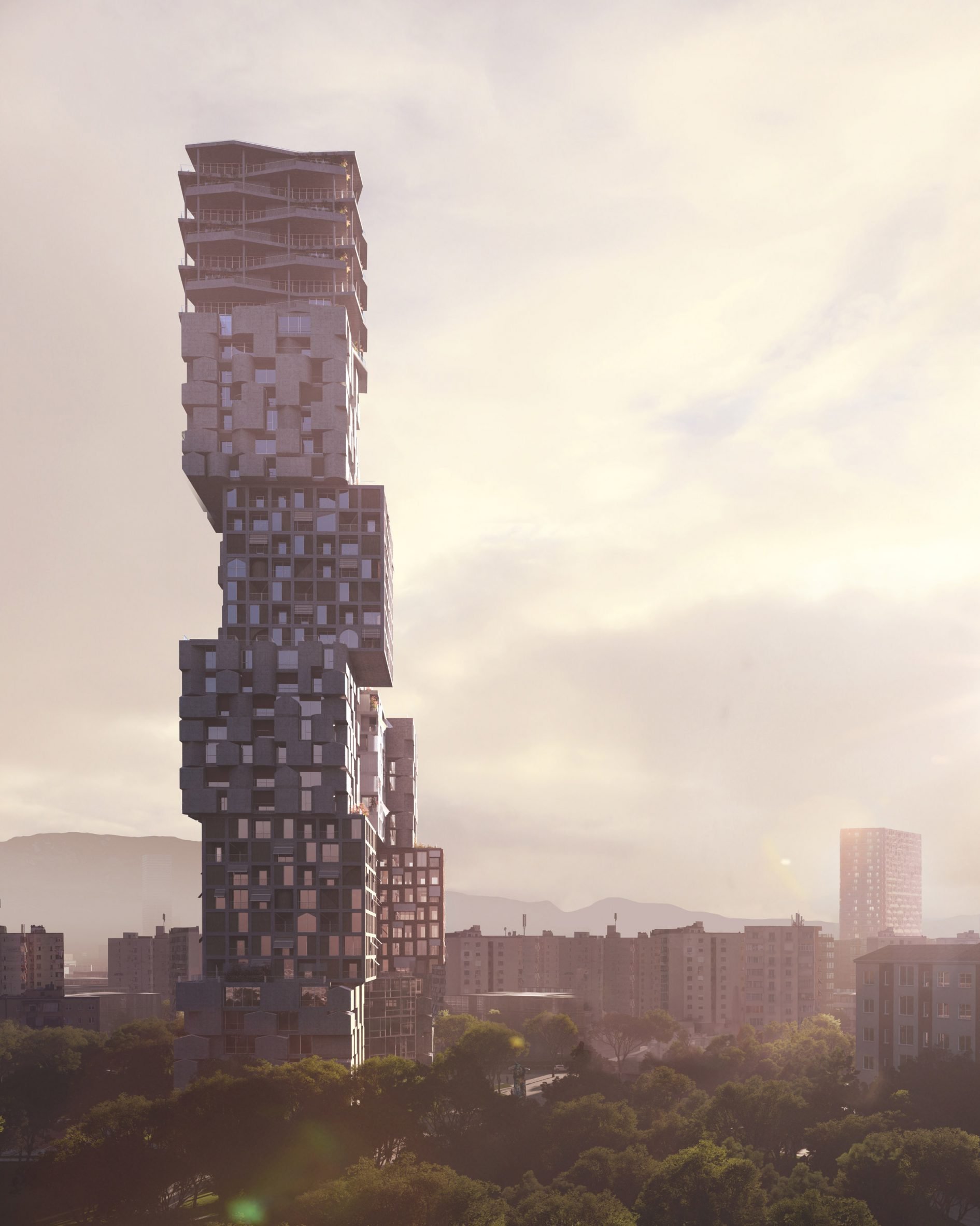 Hora Vertikale mixed-use skyscraper in Tirana