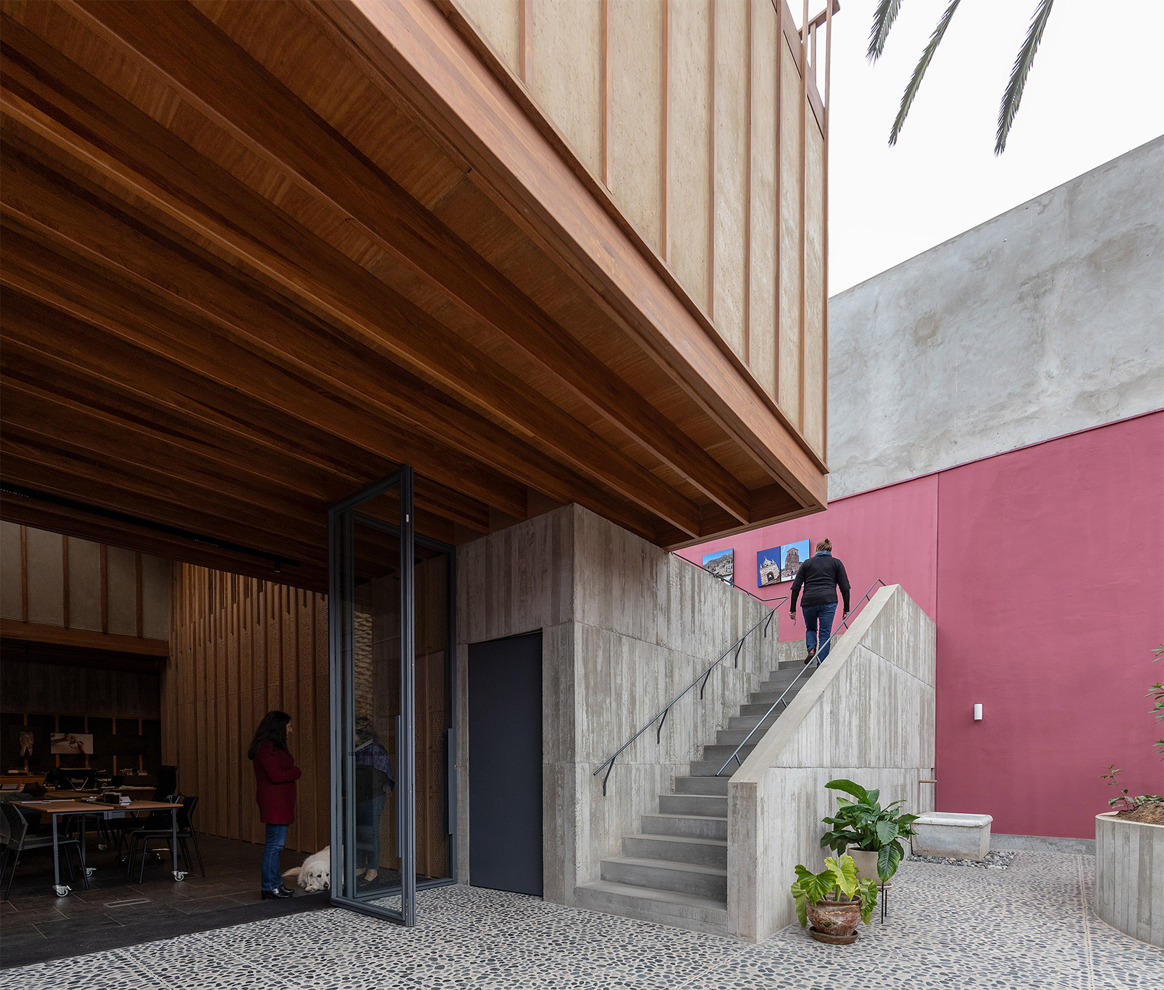Concrete staircase