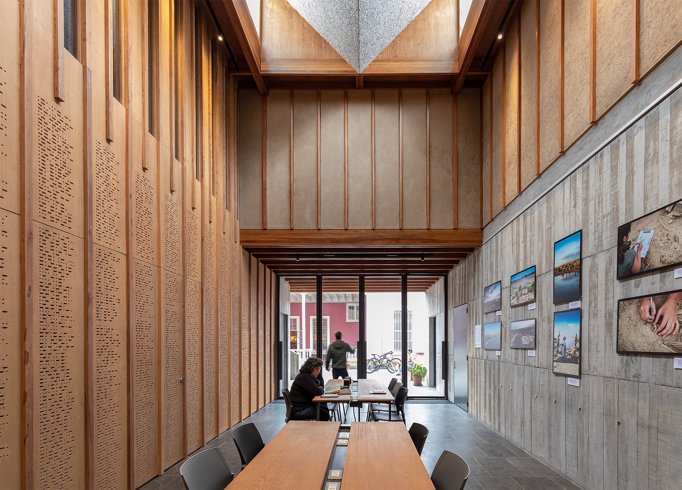 Double-height reading room