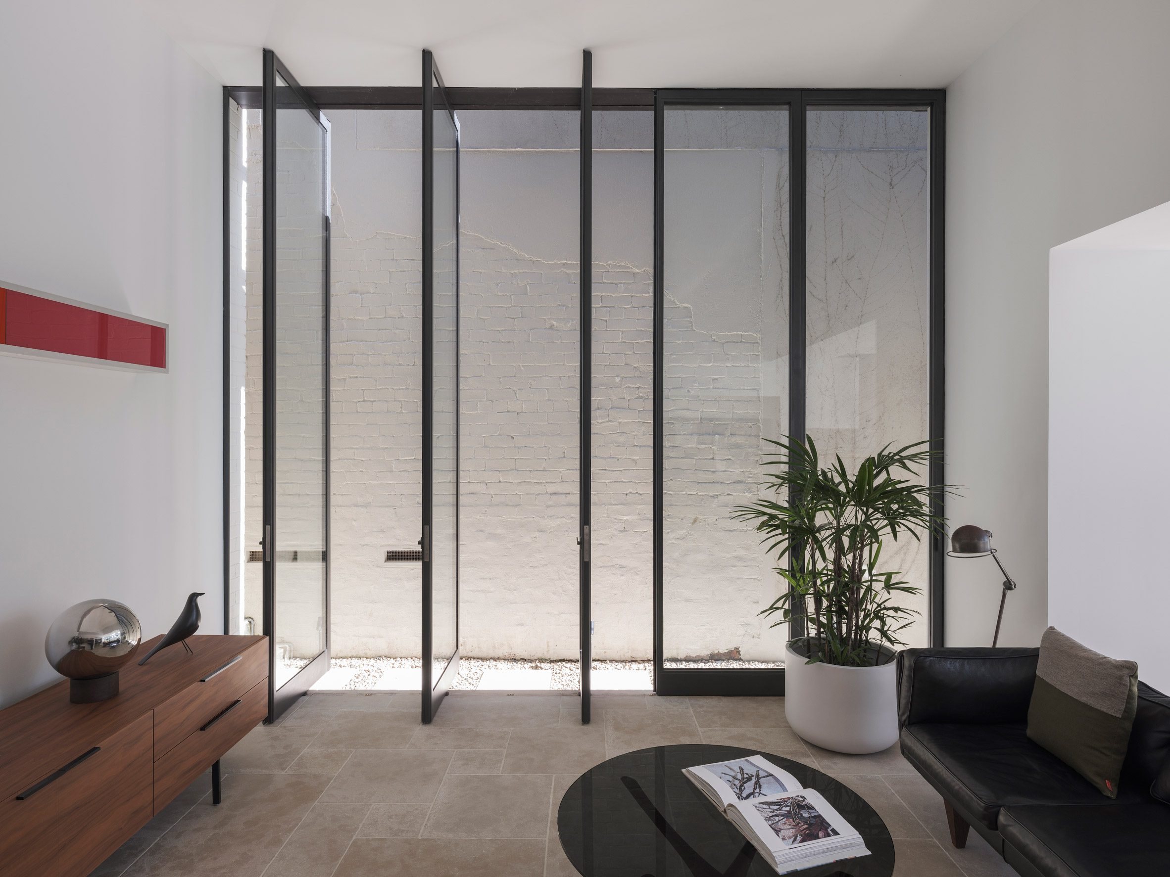 Living space interior of Hidden Garden House in Sydney