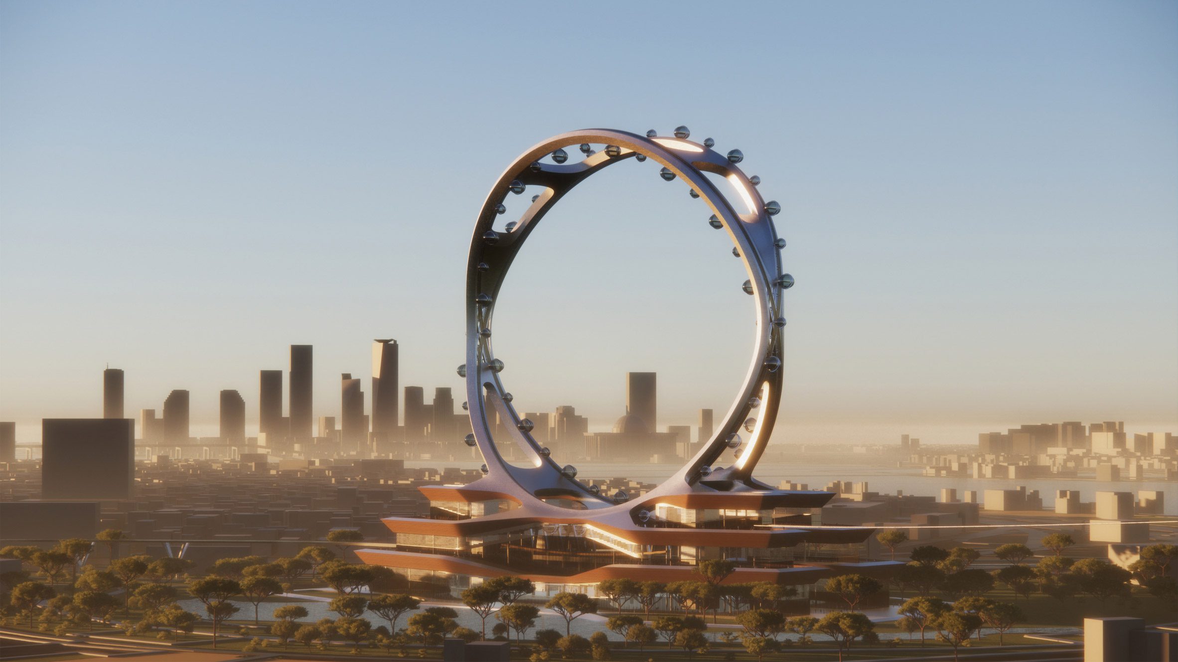 UNStudio spokeless Ferris wheel in Seoul