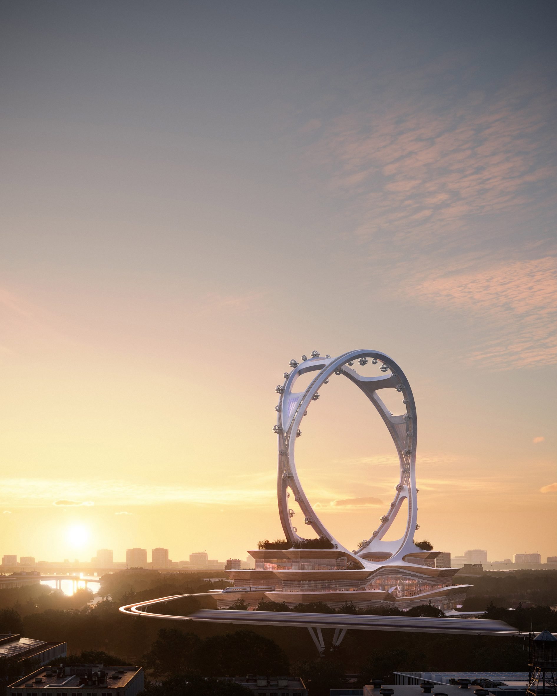 UNStudio spokeless Ferris wheel in Seoul