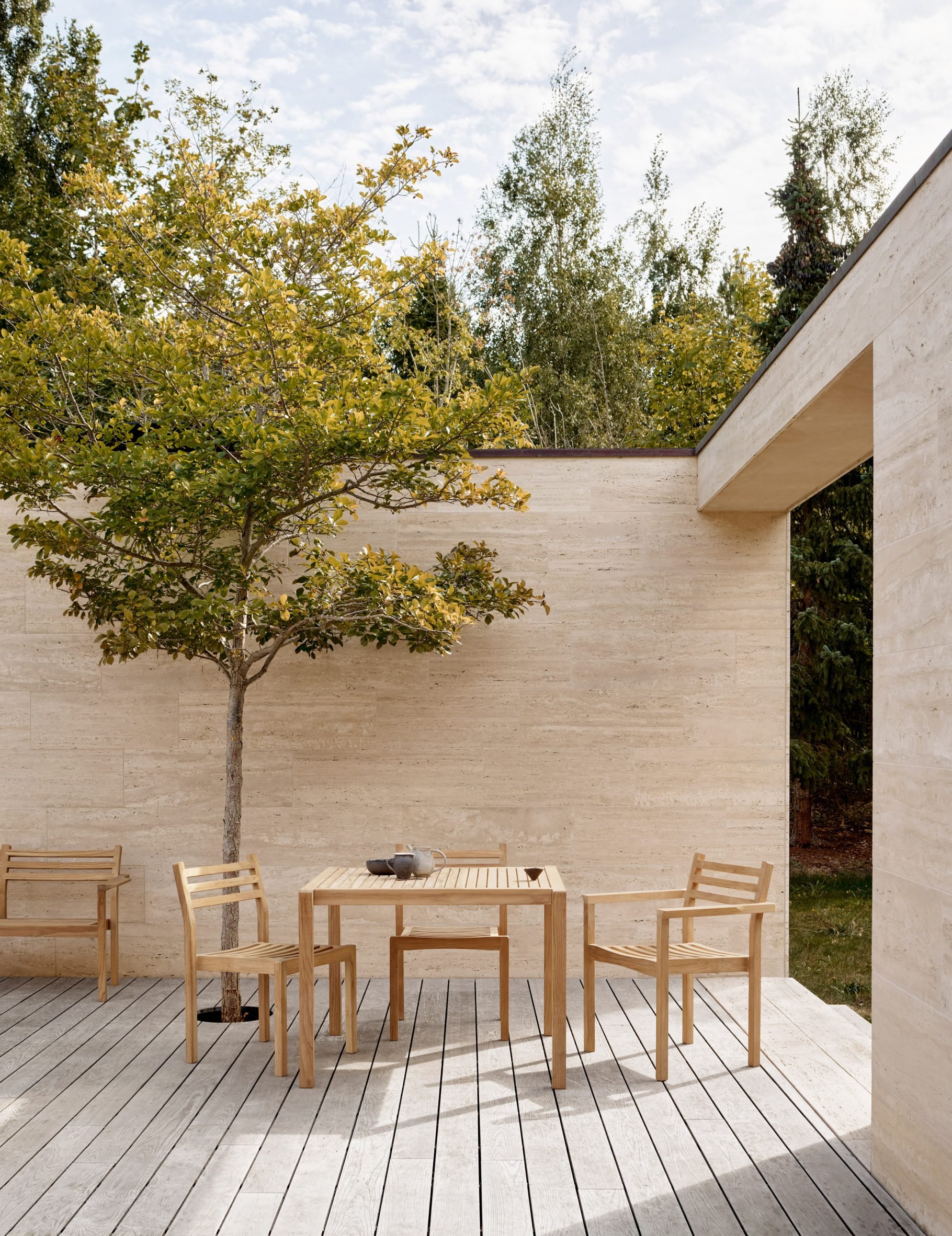 Central atrium in Danish holiday home
