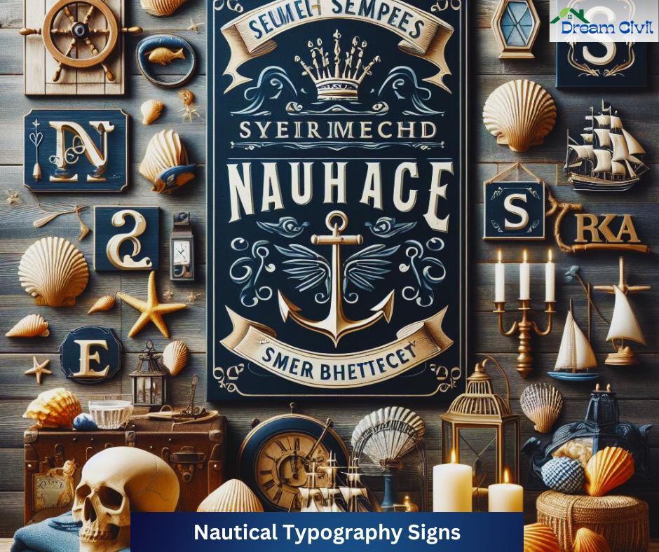 Nautical Typography Signs
