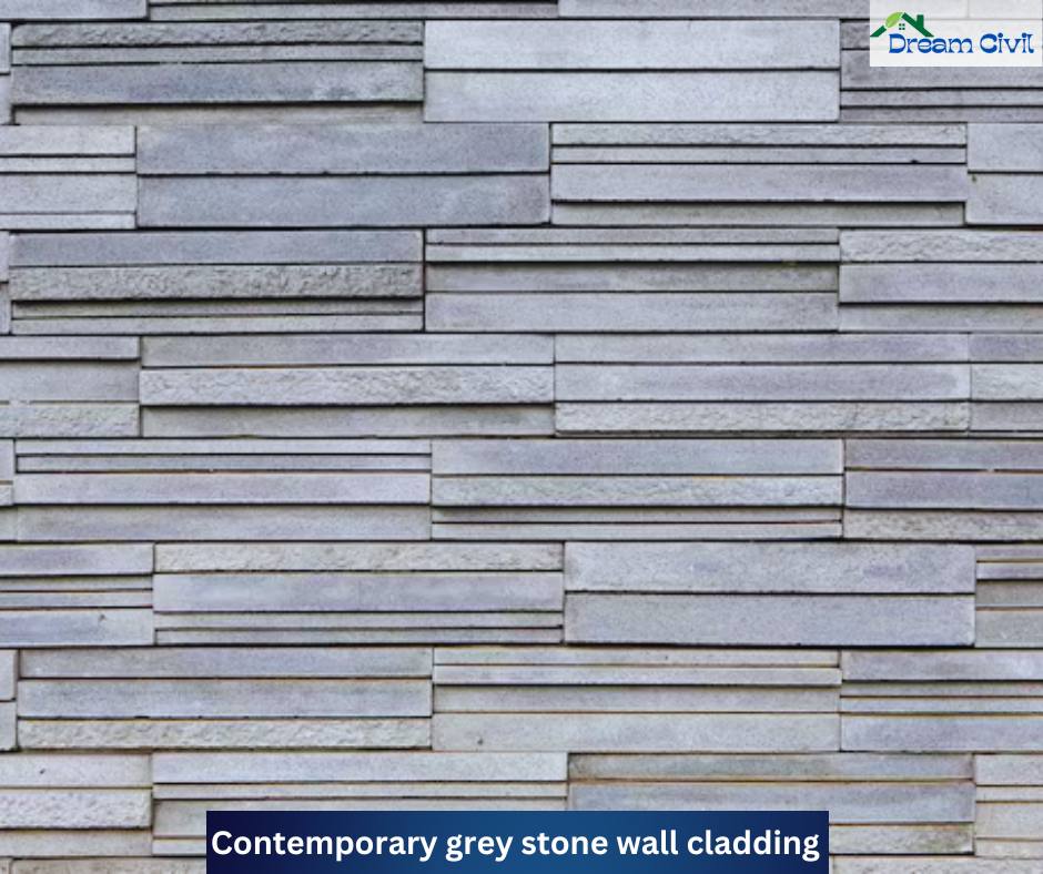 Contemporary grey stone wall cladding