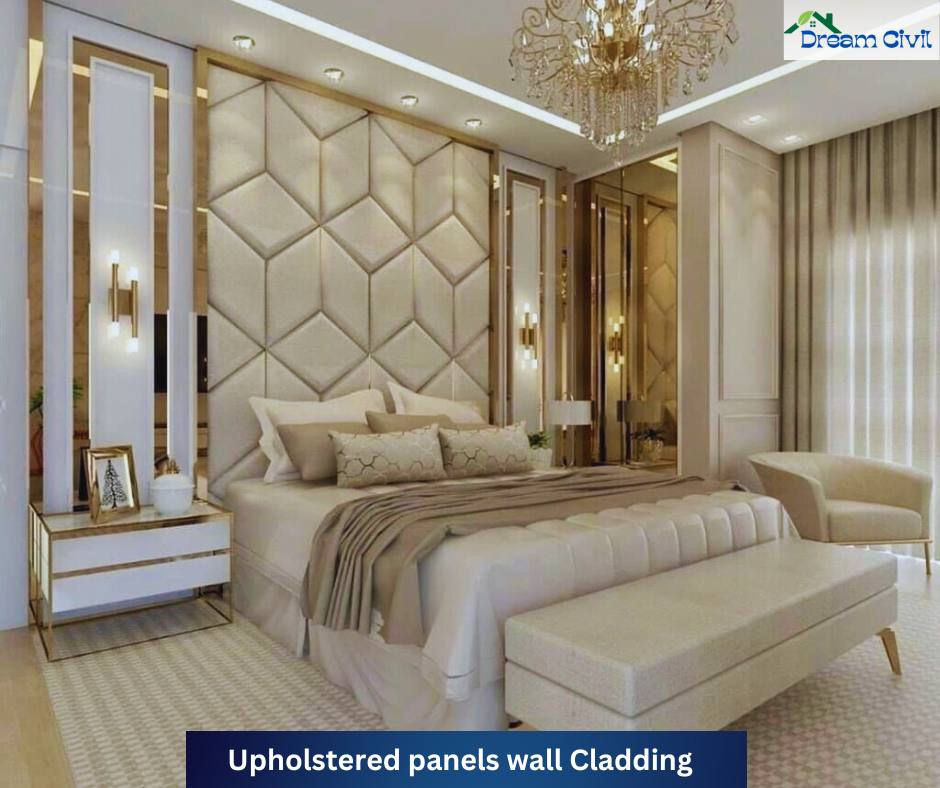Upholstered panels wall Cladding
