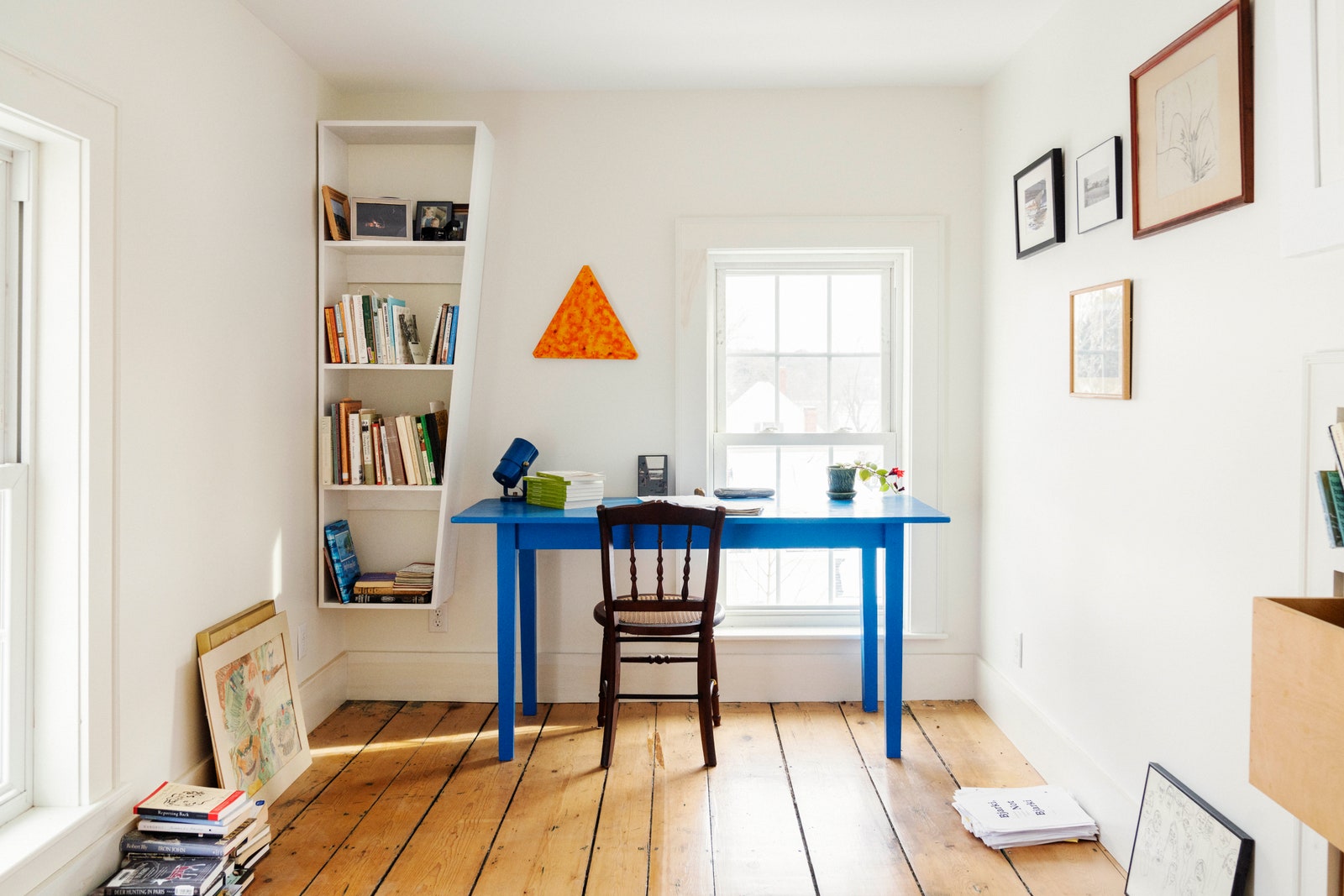 From a fivedegree shelf to childhood monster drawings to a stack of Bjarki Not Bjarki drafts and books the office is...