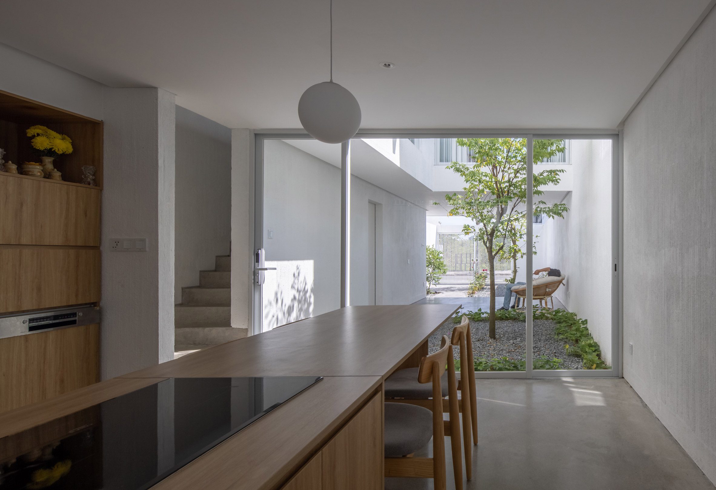 Kitchen interior at House for Young Families in Vietnam