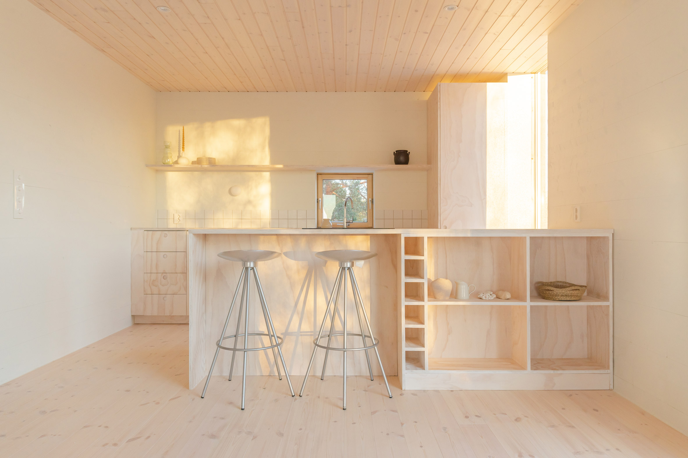 Kitchen interior of holiday home in Norway by Erling Berg