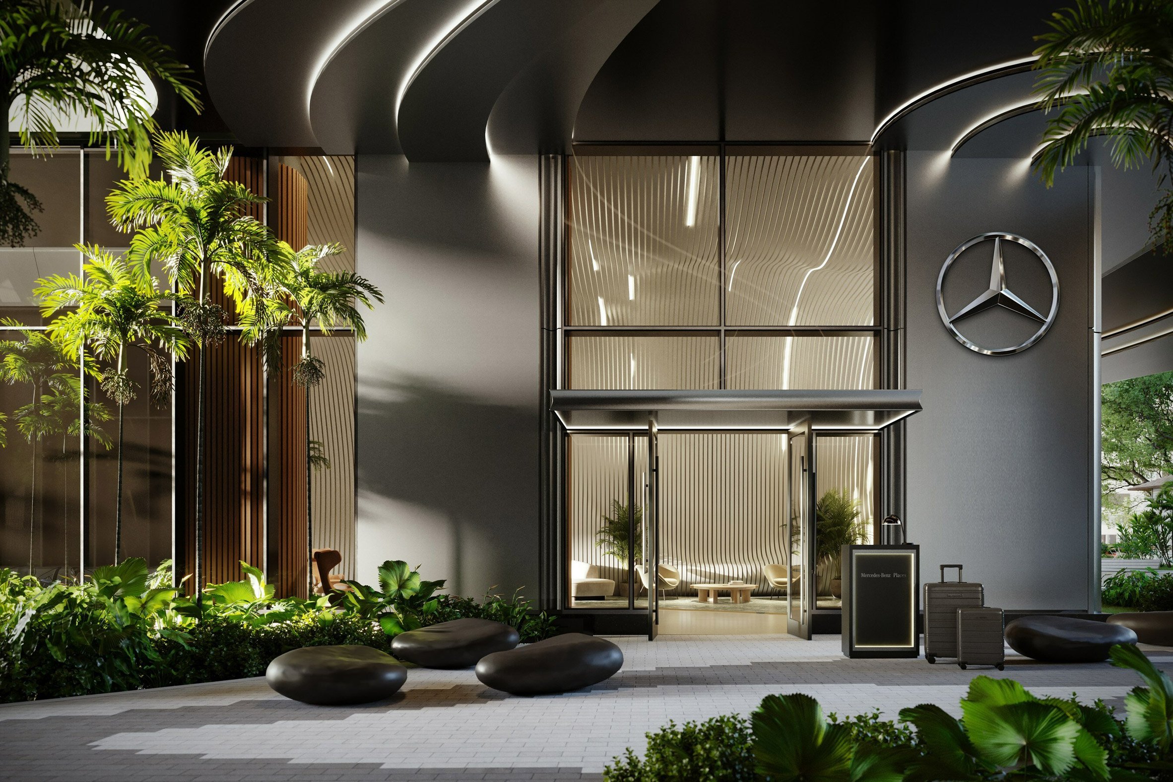 Mercedes Benz tower in Miami