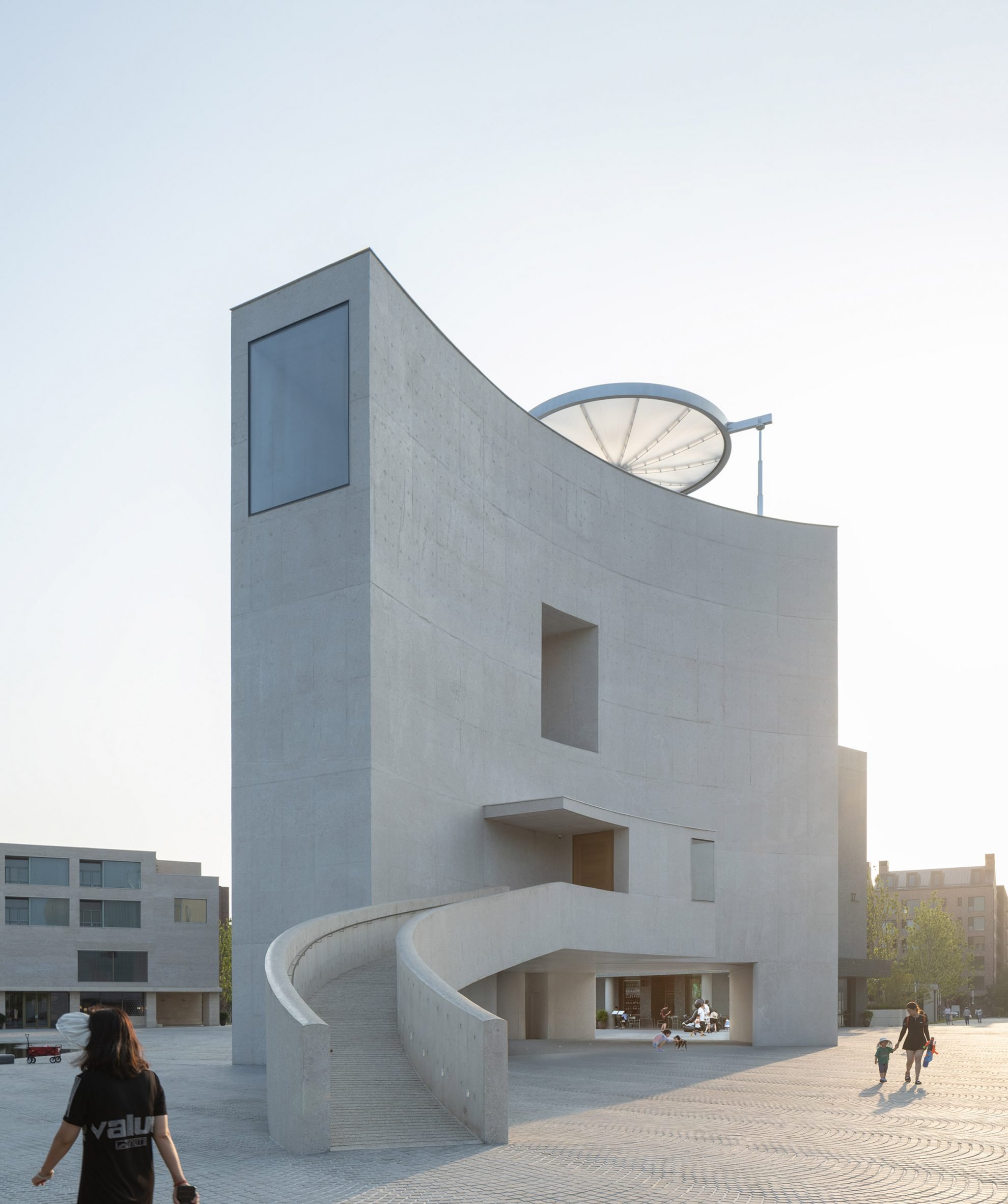 Concave facade of The Chapel of Music in Aranya China