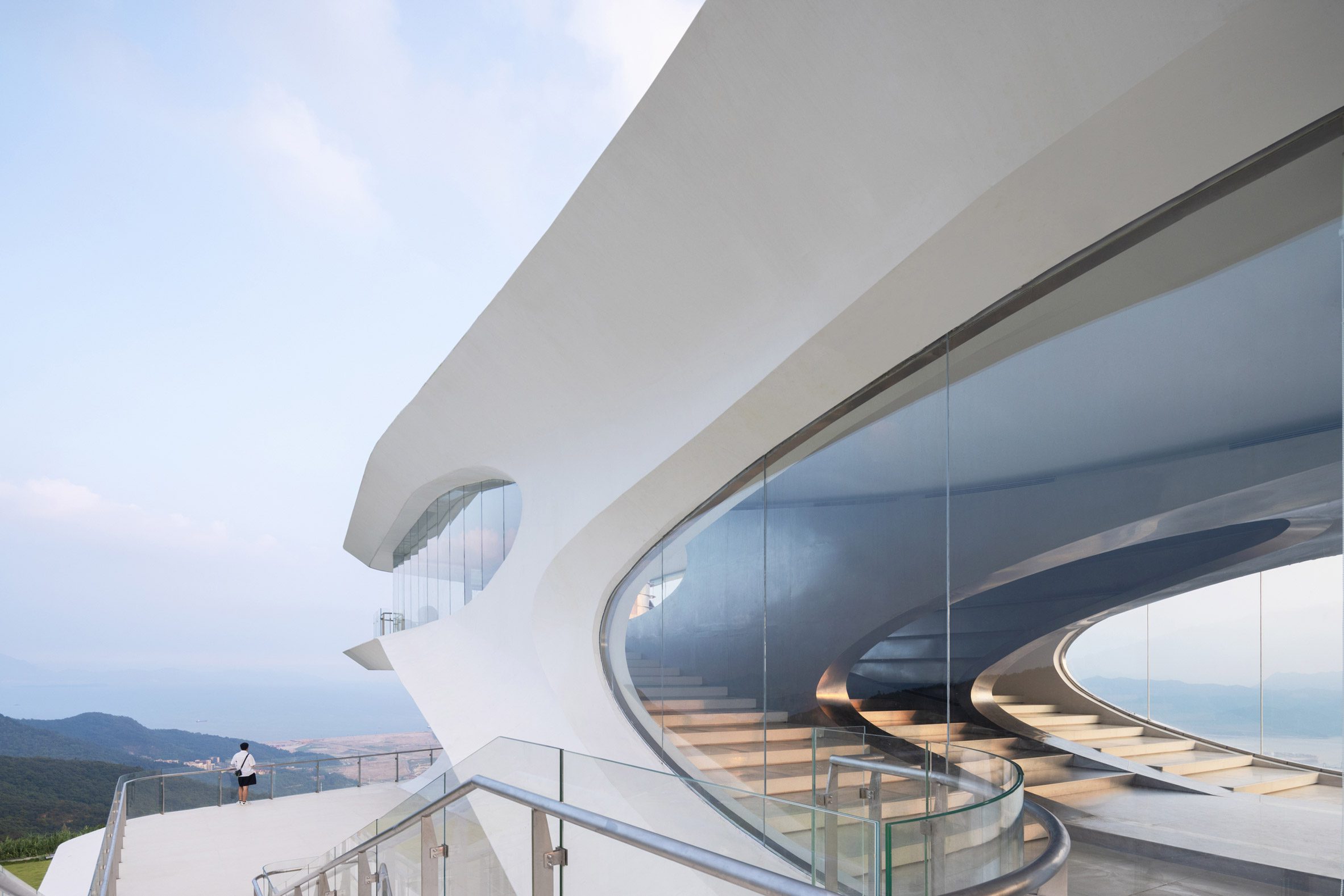 View from top floor of community centre by Line+ Studio