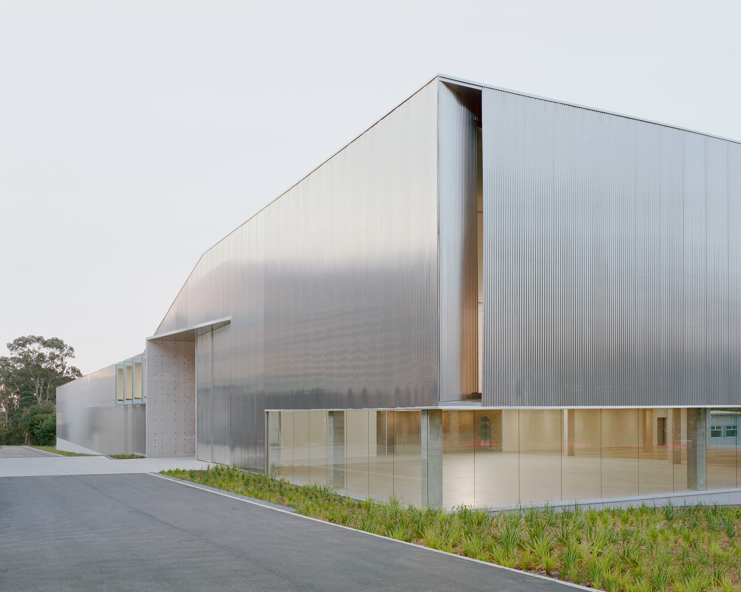 Corrugated-aluminium exterior at the Powerhouse Castle Hill at Museum Discovery Centre by Lahznimmo Architects in Sydney