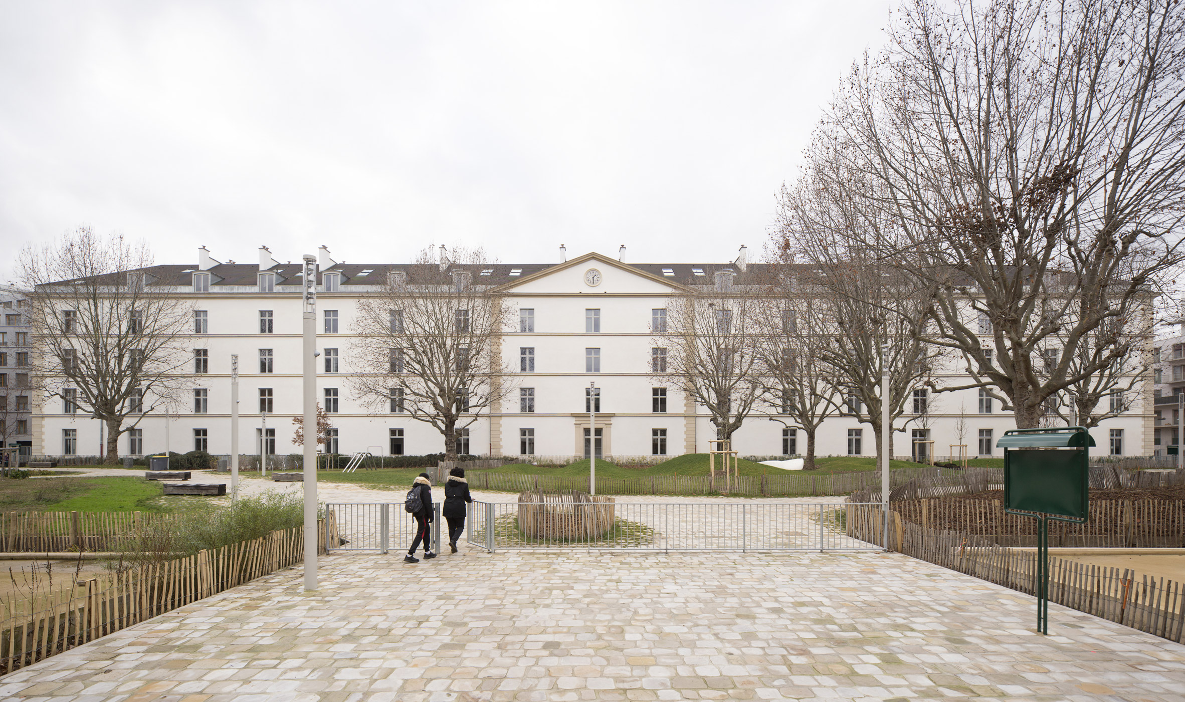 Restored building at the Caserne de Reuilly