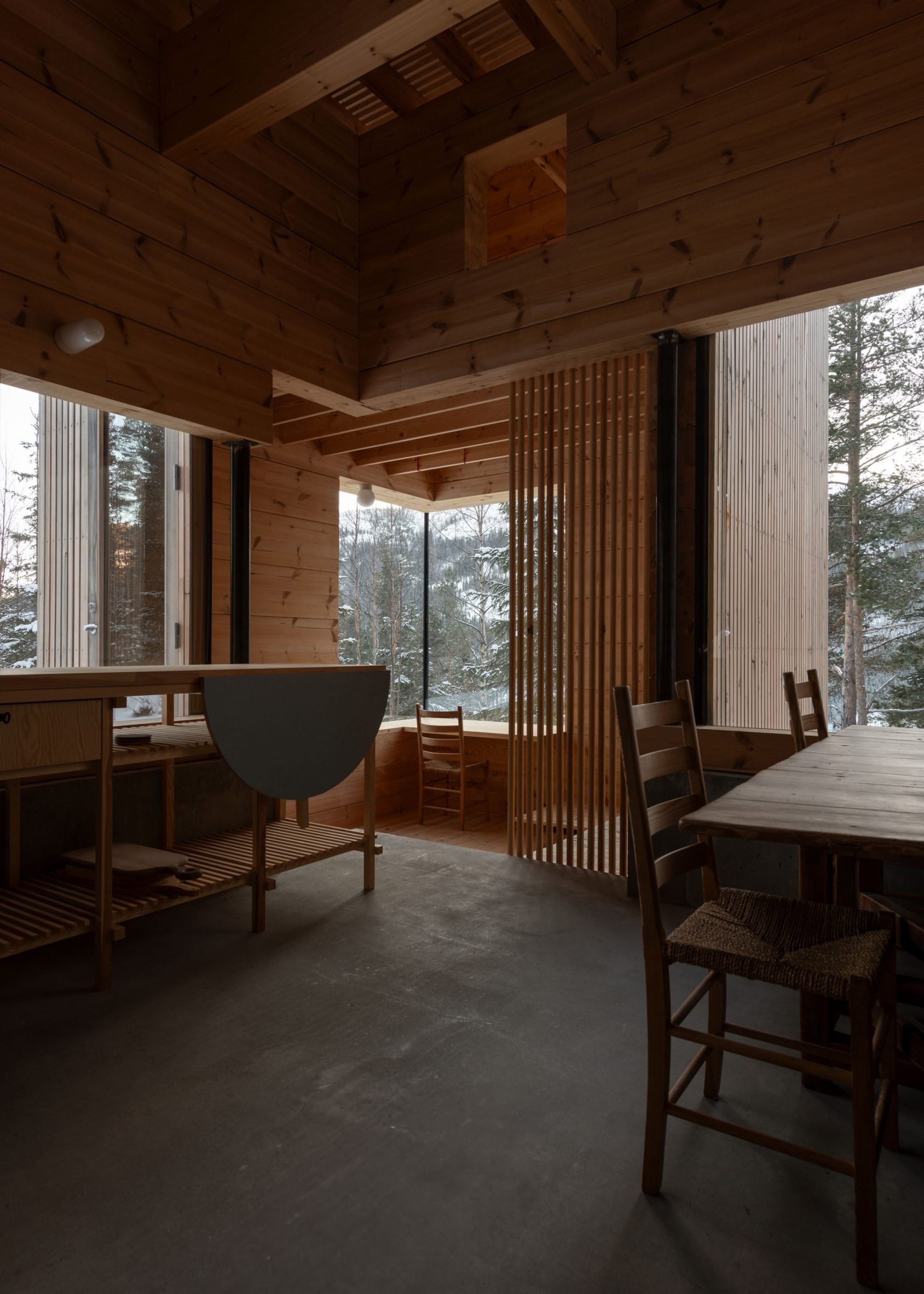 Interior of Arestua house in Norway by Gartnerfuglen Arkitekter