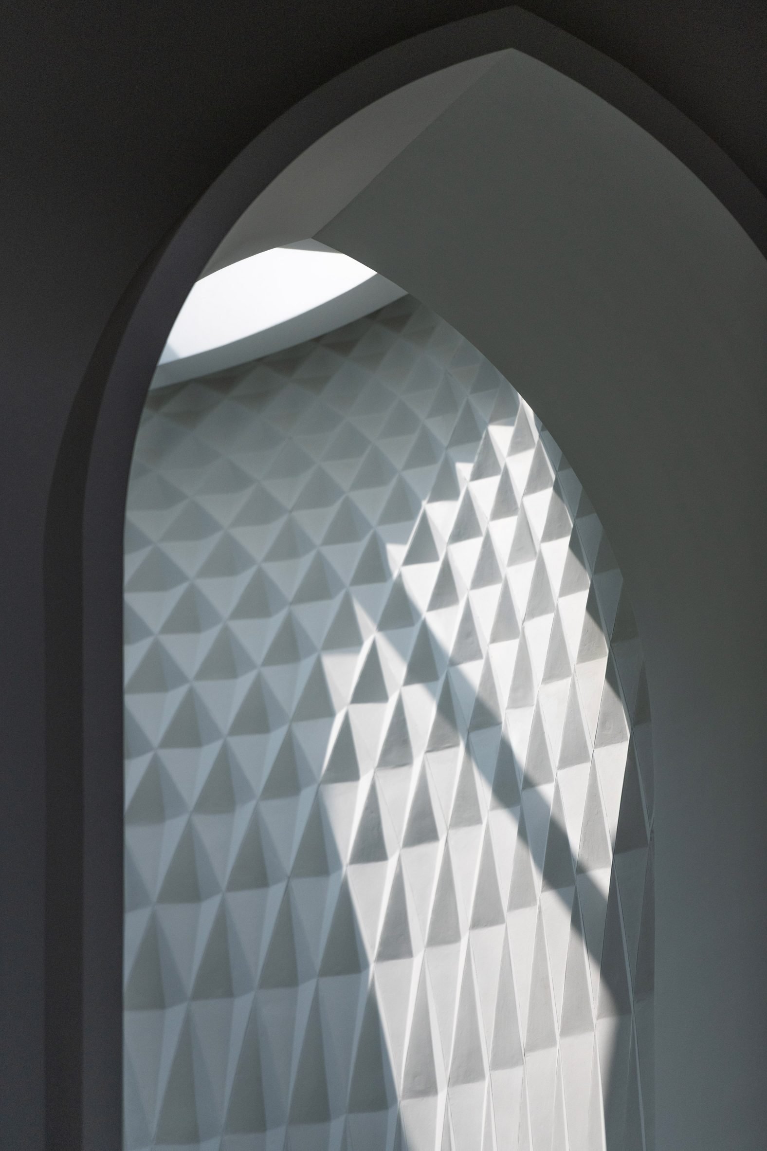 The studio represented the traditional moqarnas through modern architectural design forms