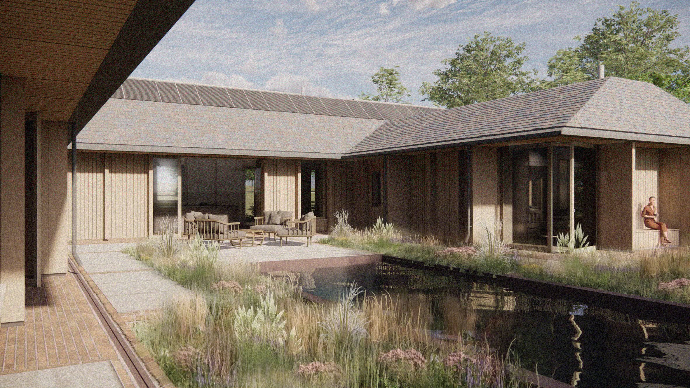 Render of water-powered home by Studio Bark