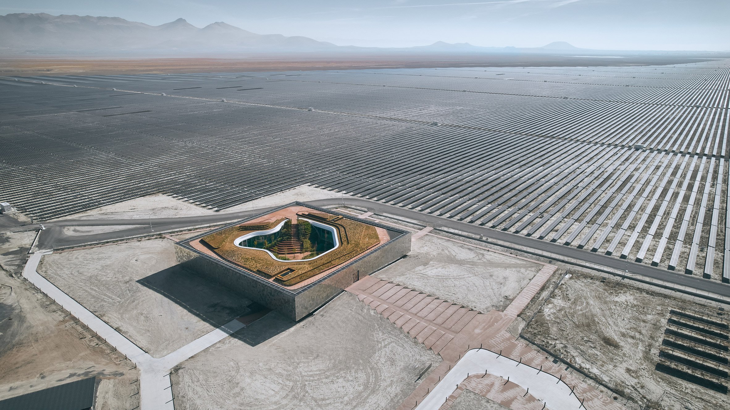 Aerial view of Central Control Building by Bilgin Architects