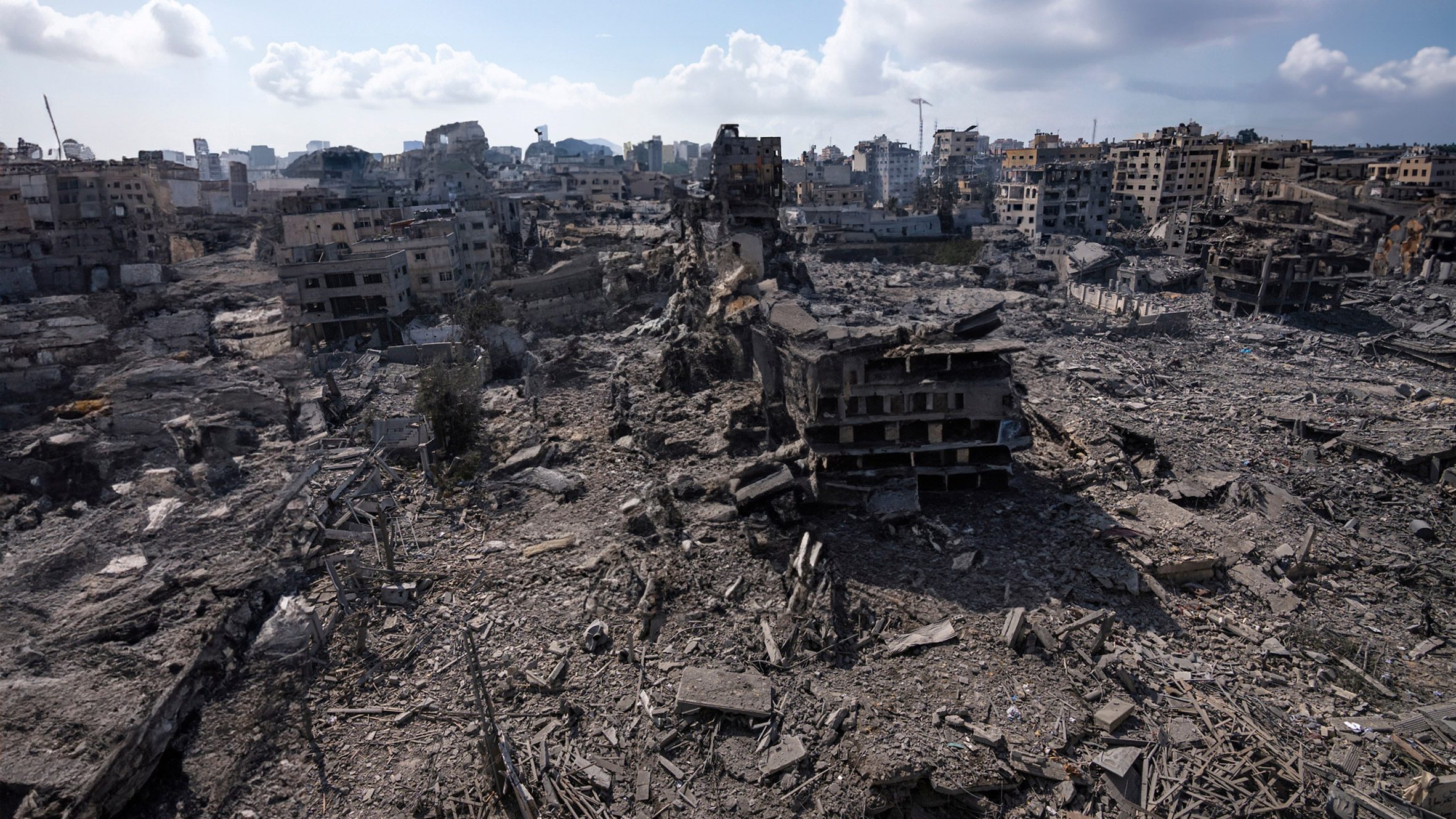 Destroyed buildings in Gaza