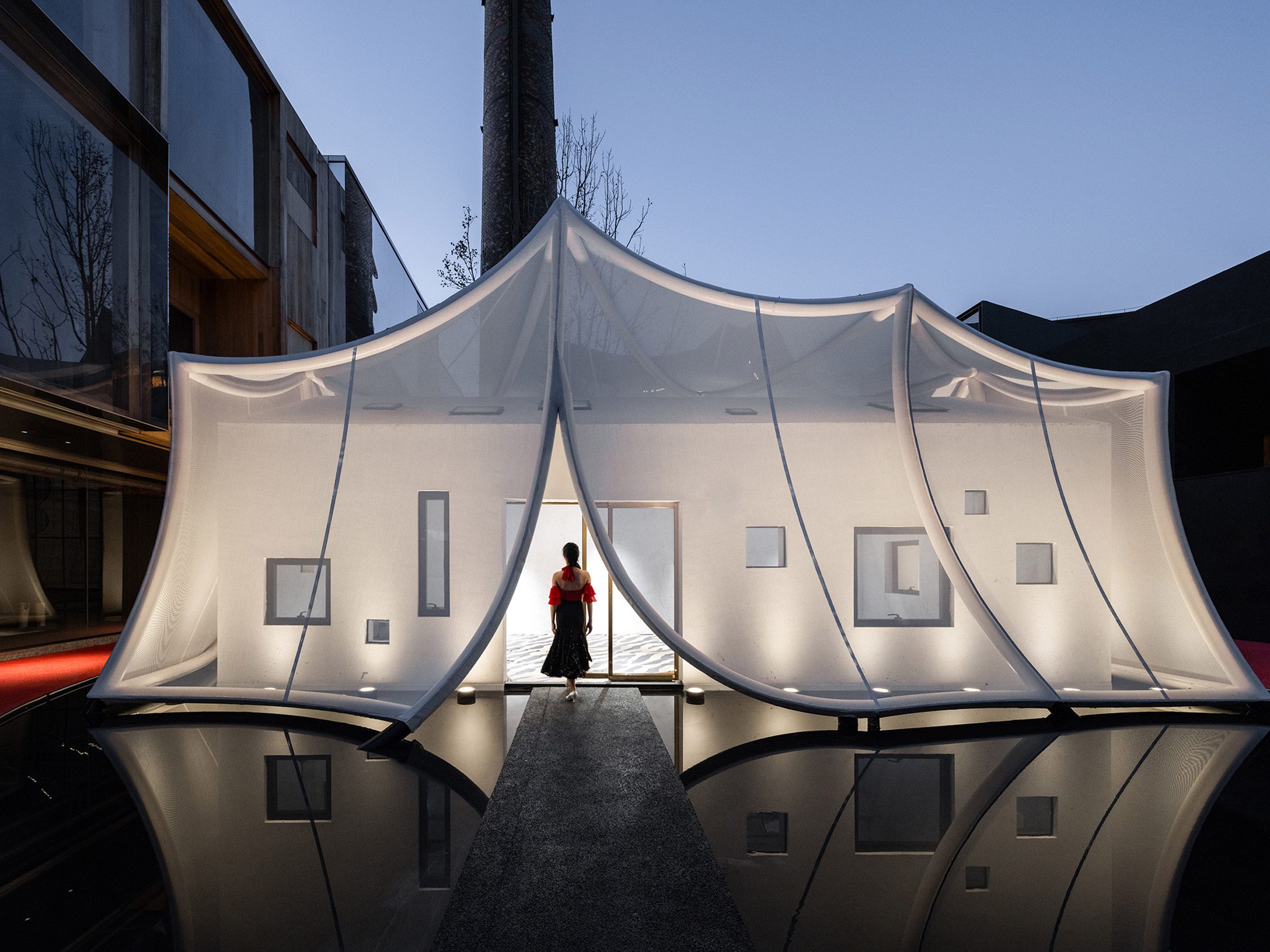 Exterior view of White Cliff cultural space in Shanghai