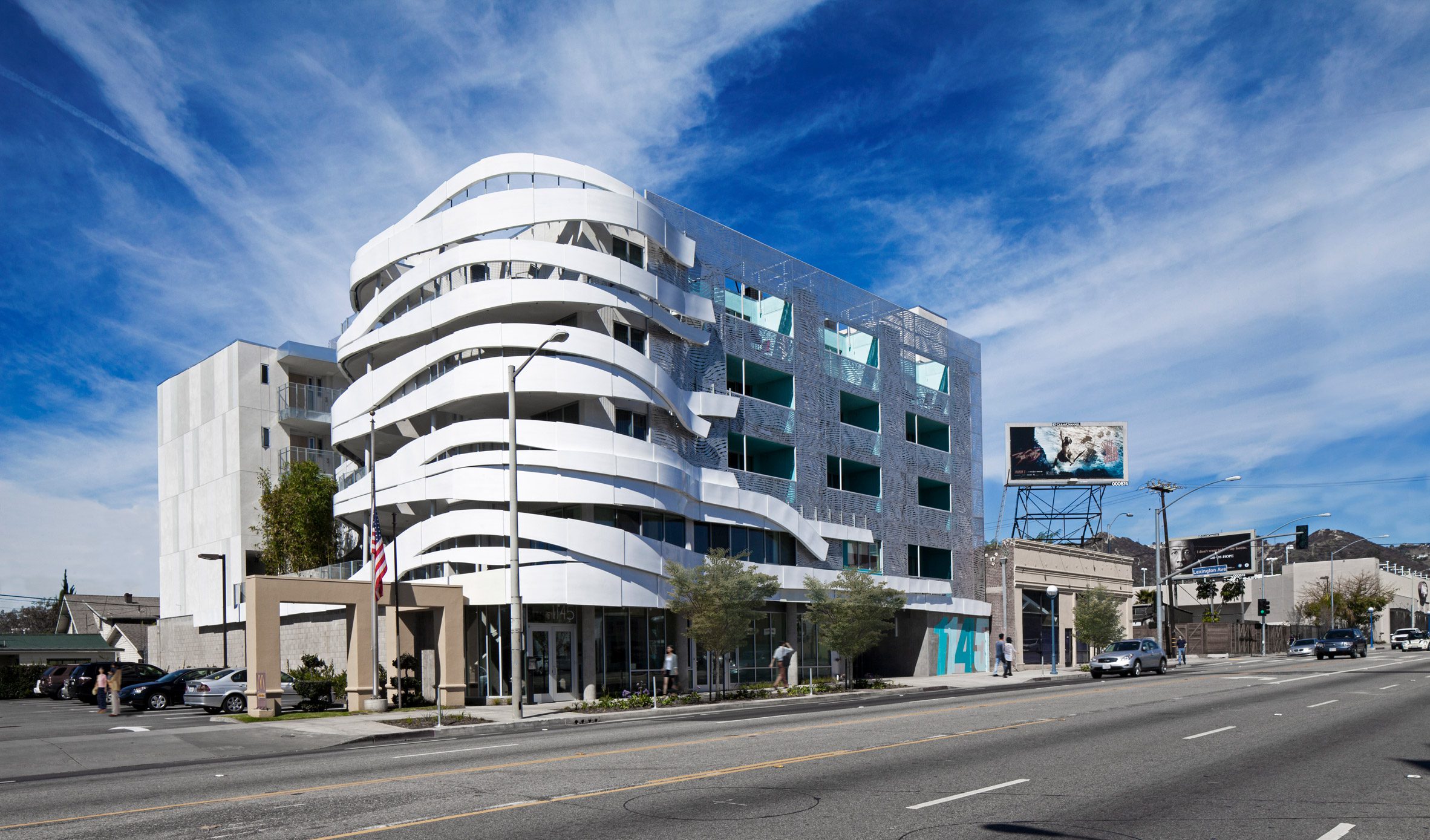 Building along La Brea Avenue Los Angles