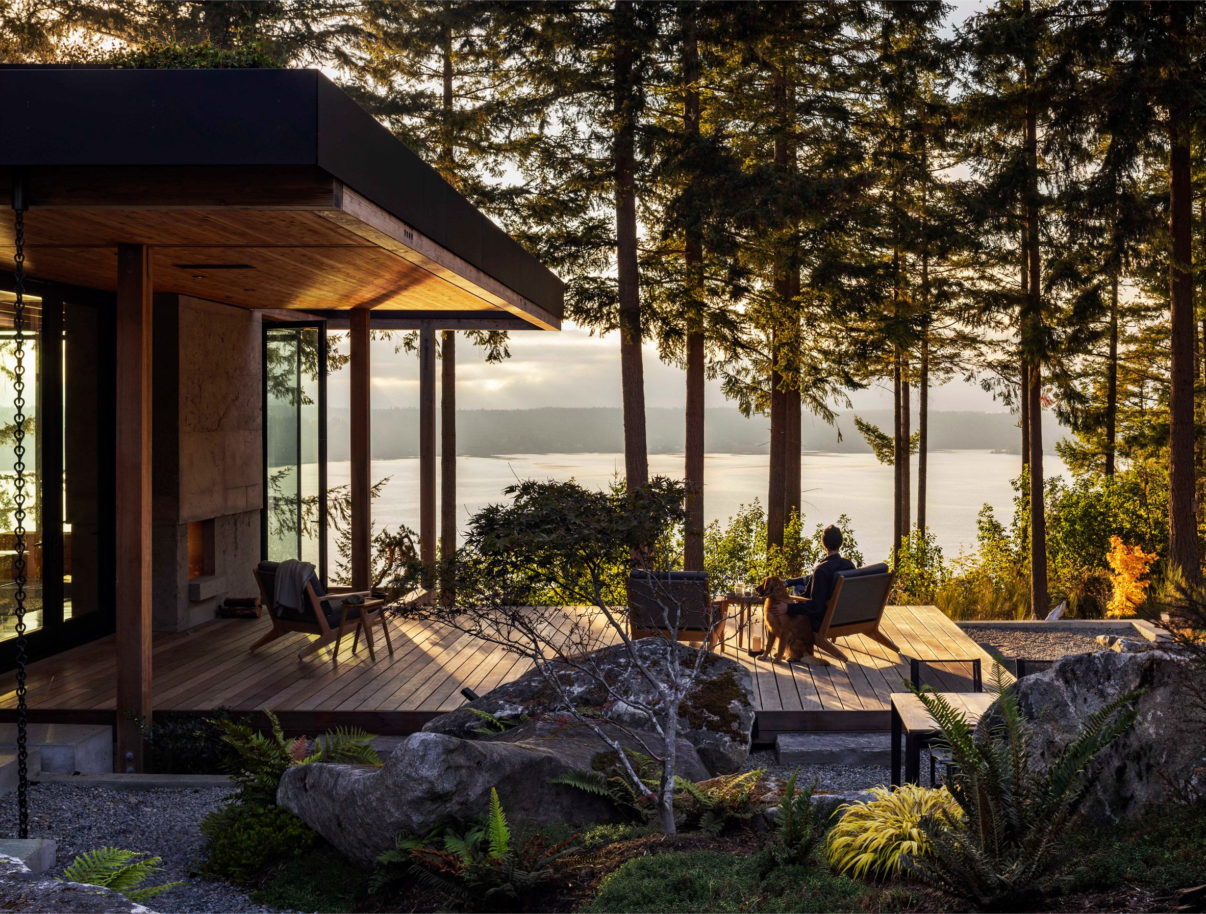 Decking overlooking the water