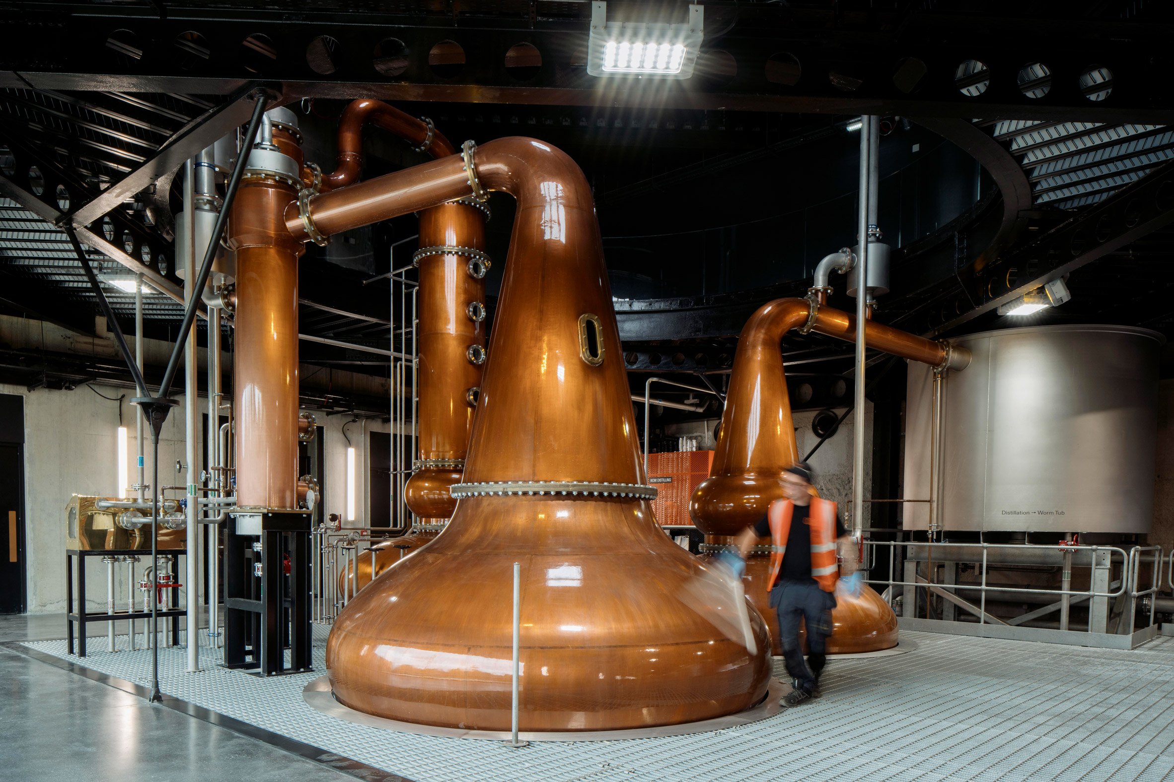 Interior of ODOS Architects' Church Oak Distillery in Ireland