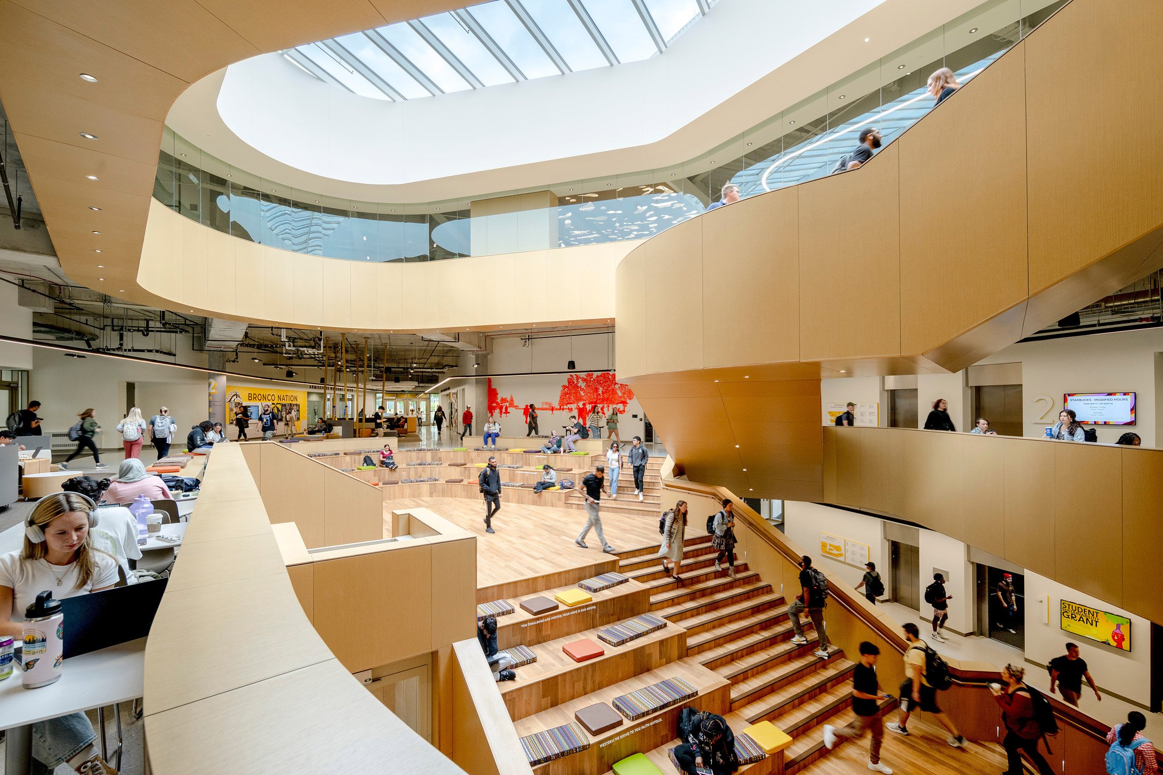 Kids in middle of atrium