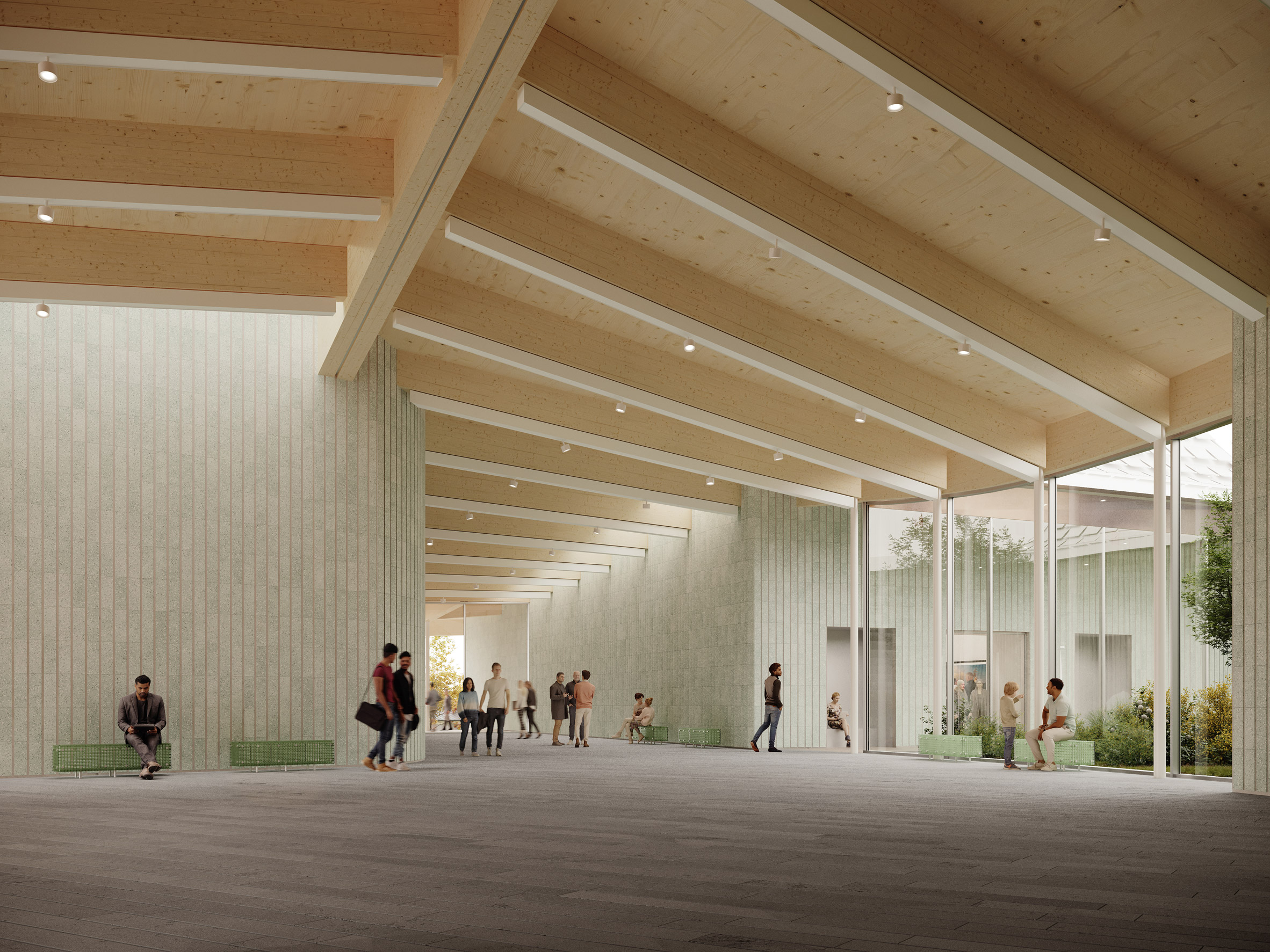 Museum with wooden ceiling