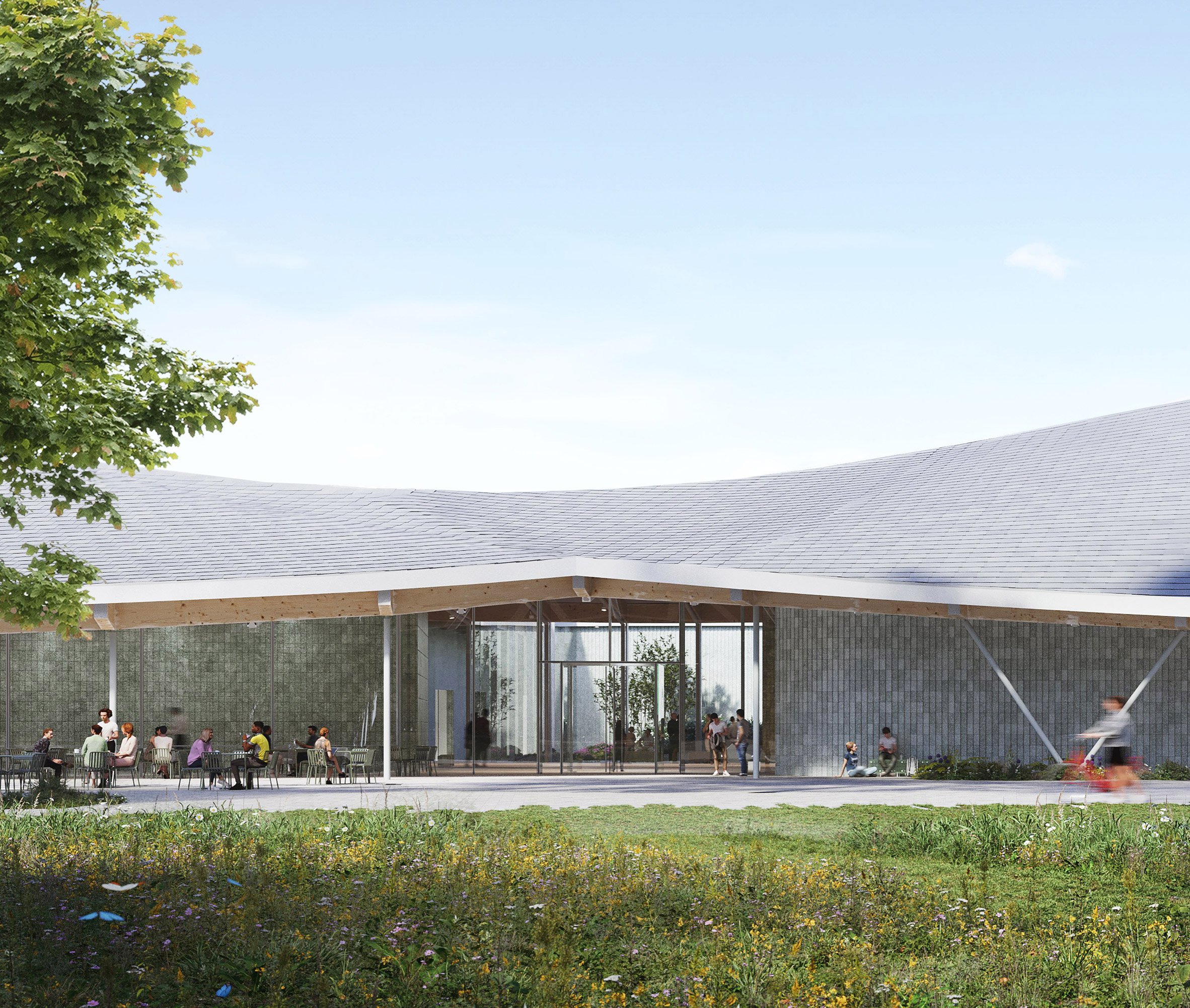 Museum with wavy roof