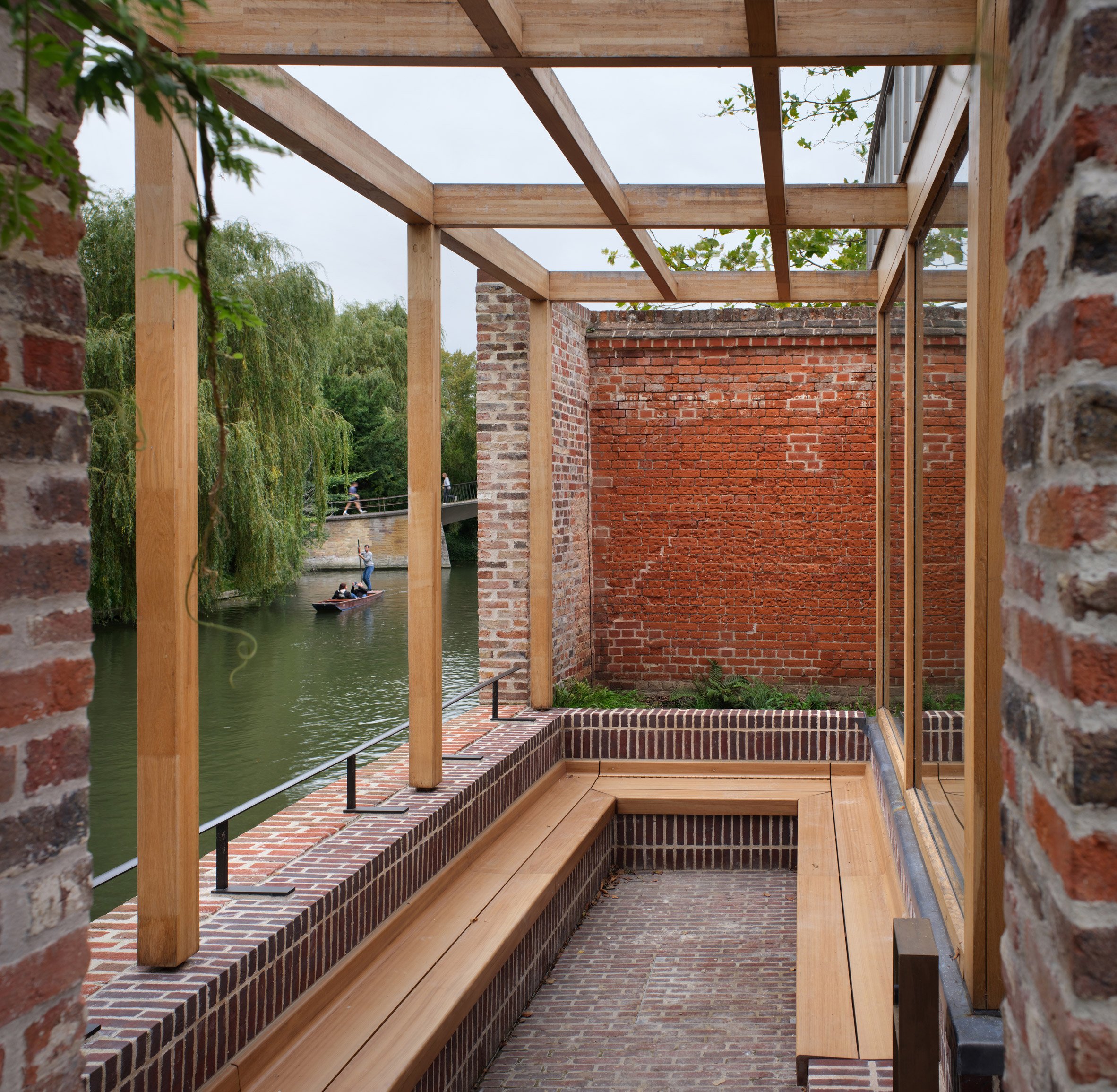 Outdoor terrace within university development by Witherford Watson Mann