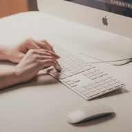 Woman using work