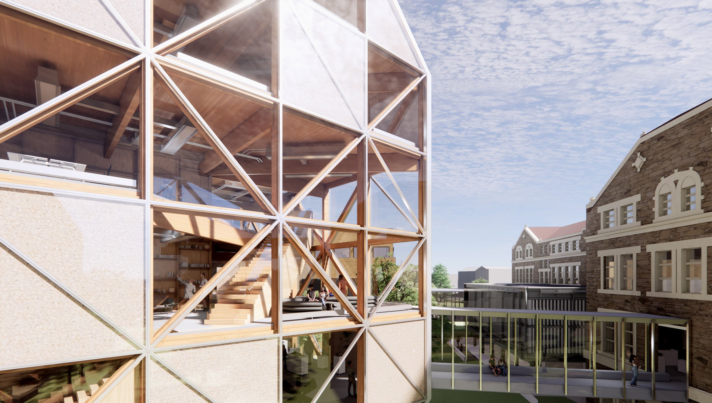 BIG KU mass timber cube