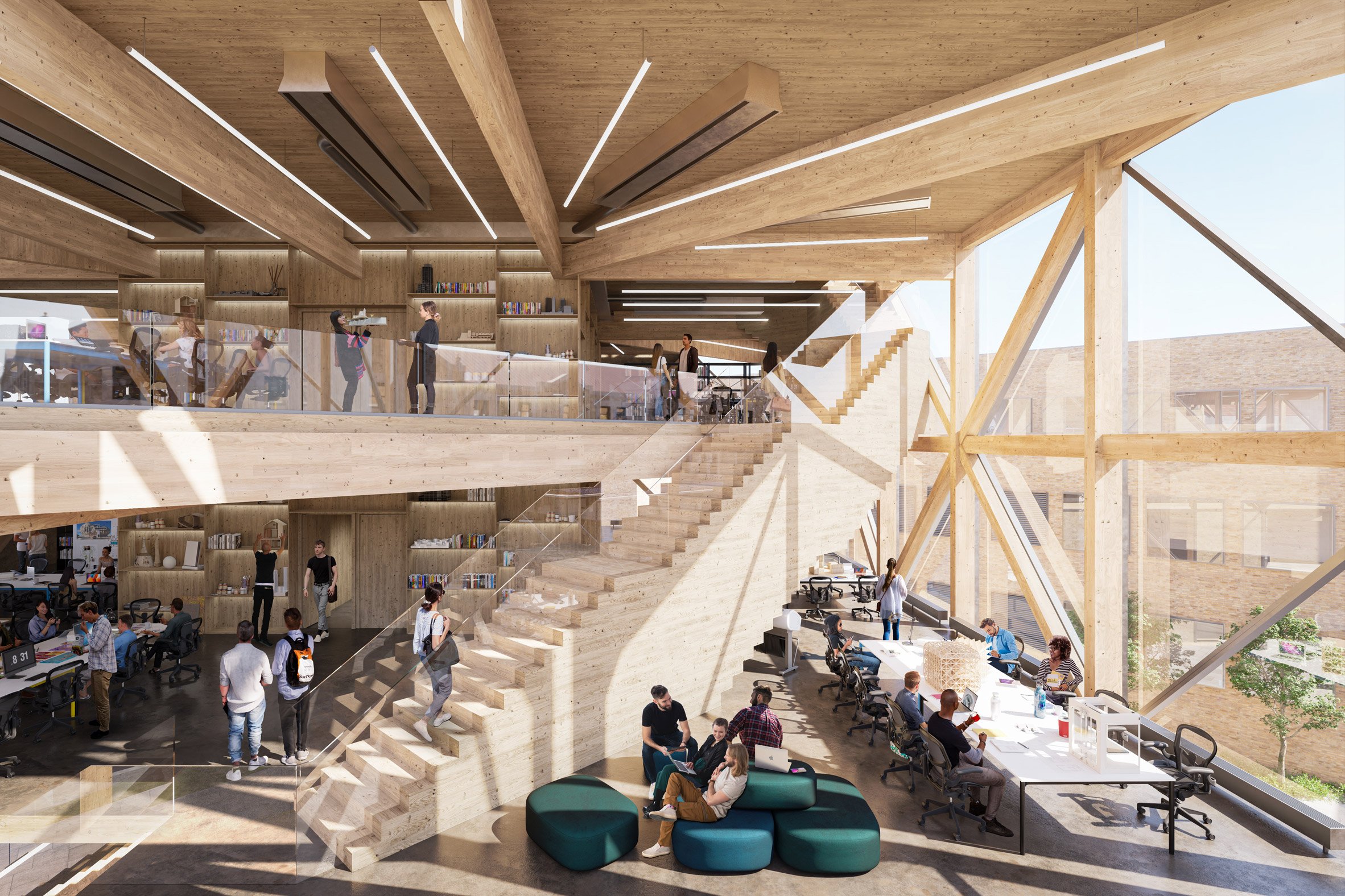 BIG KU mass timber cube