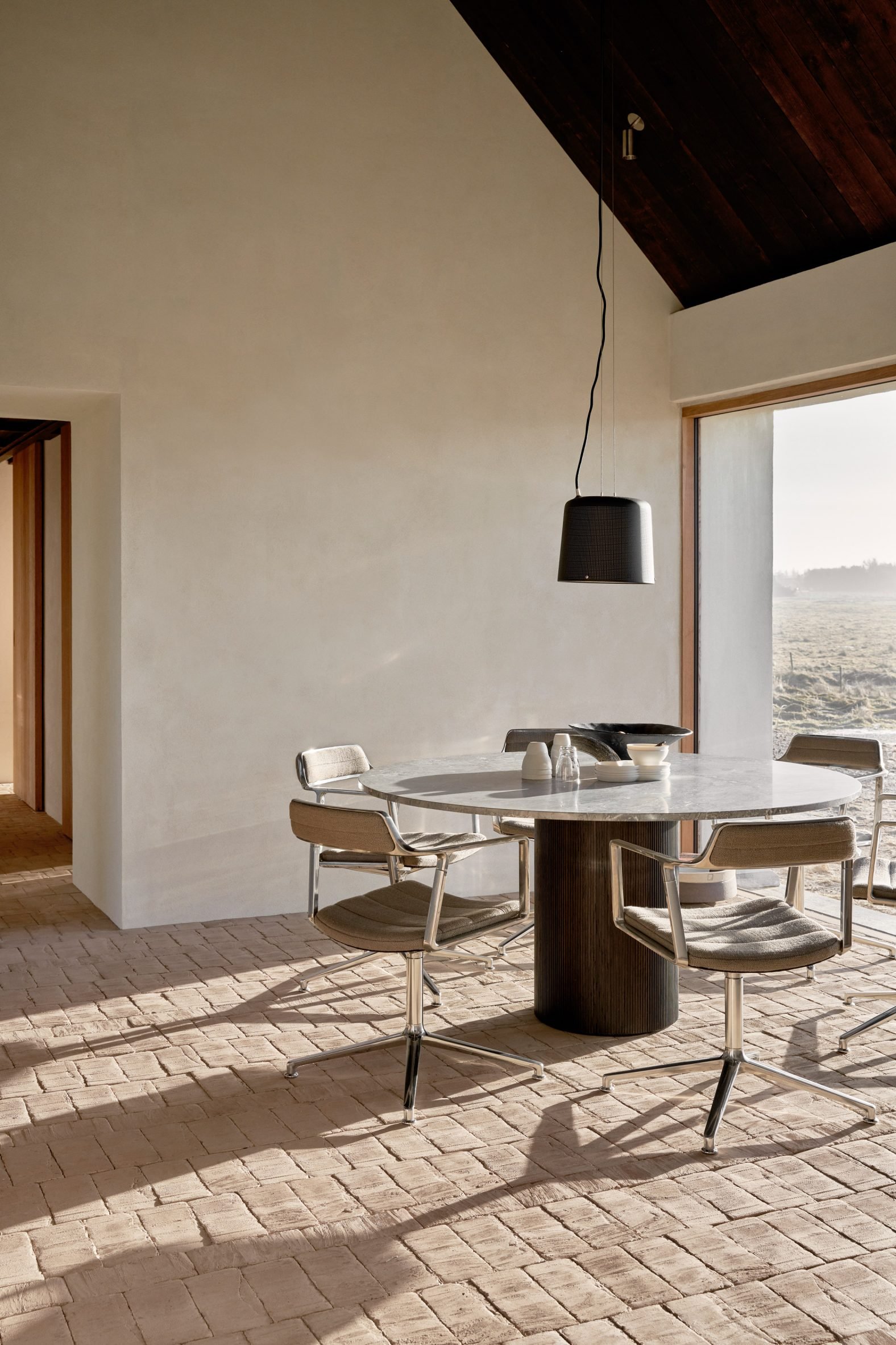 Tile floors in home by Hahn Lavsen in Denmark
