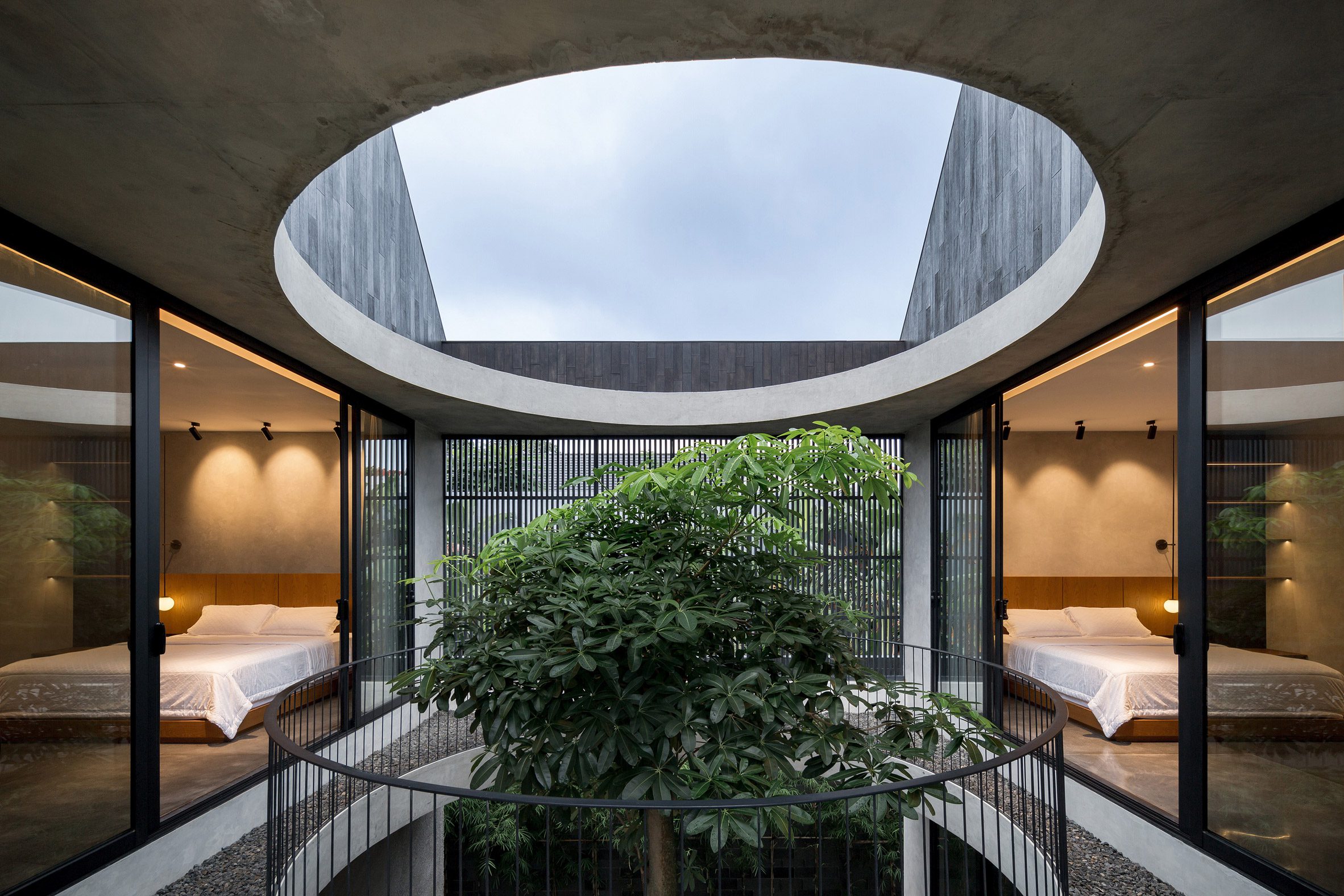 Upper floor within residence by Tamara Wibowo Architects