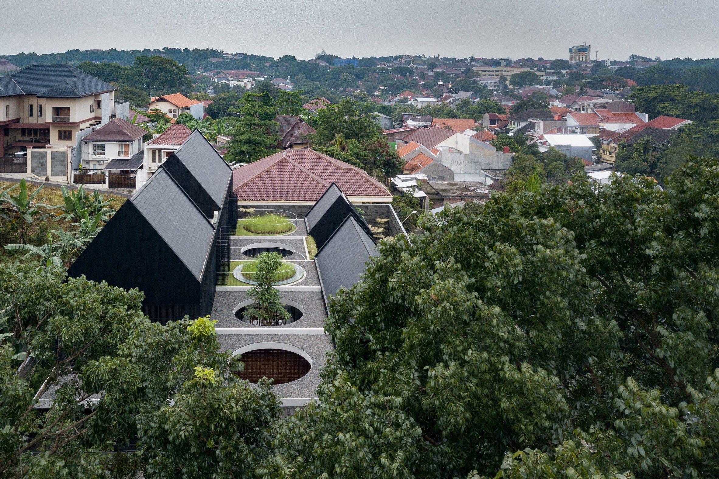 Rooftop view of Halo House in Indonesia