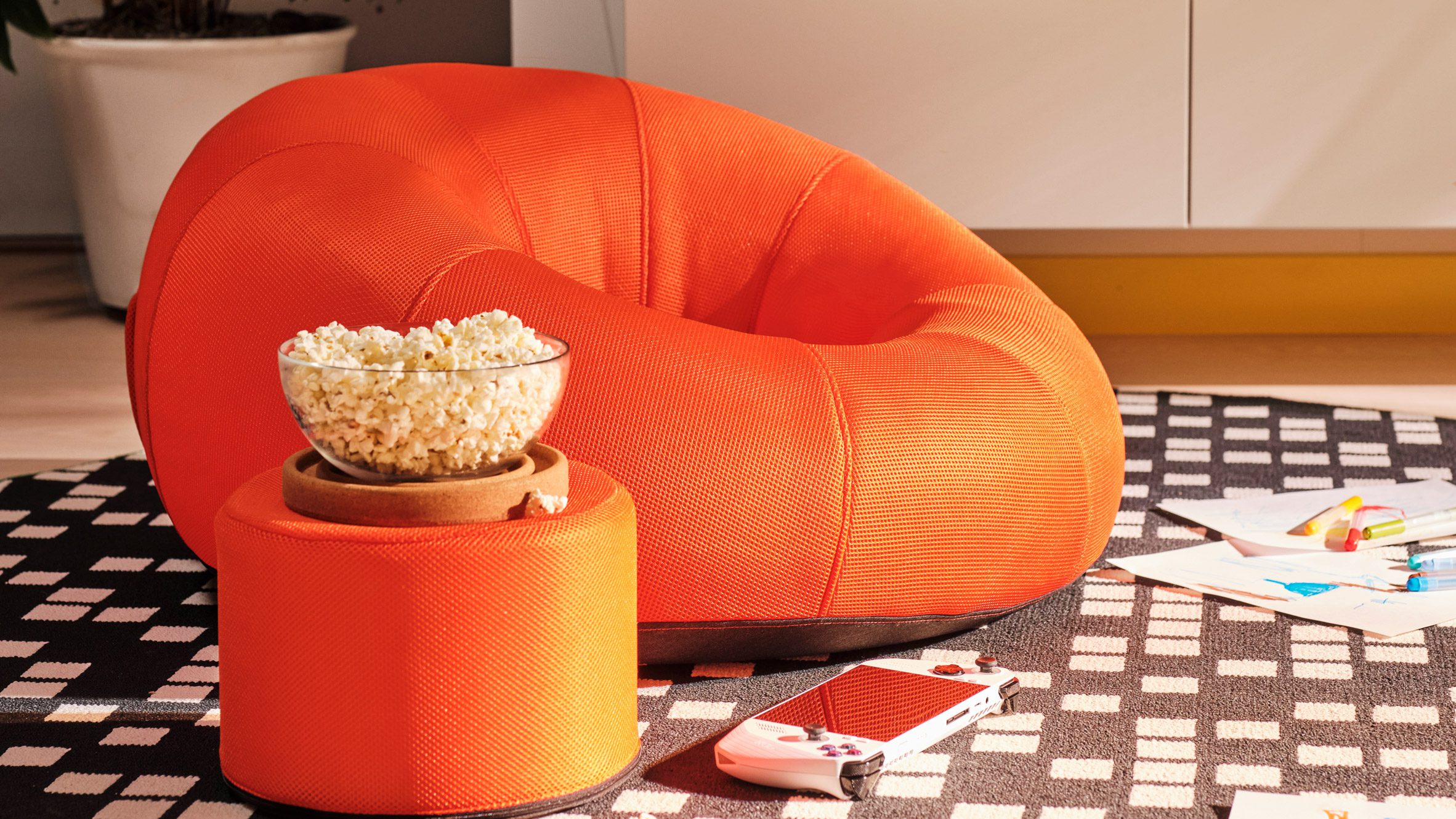 Inflatable chair from Brännboll gaming furniture collection by IKEA